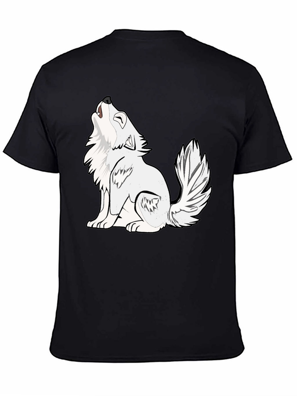 Black Wolf Graphic T-Shirt - Mens