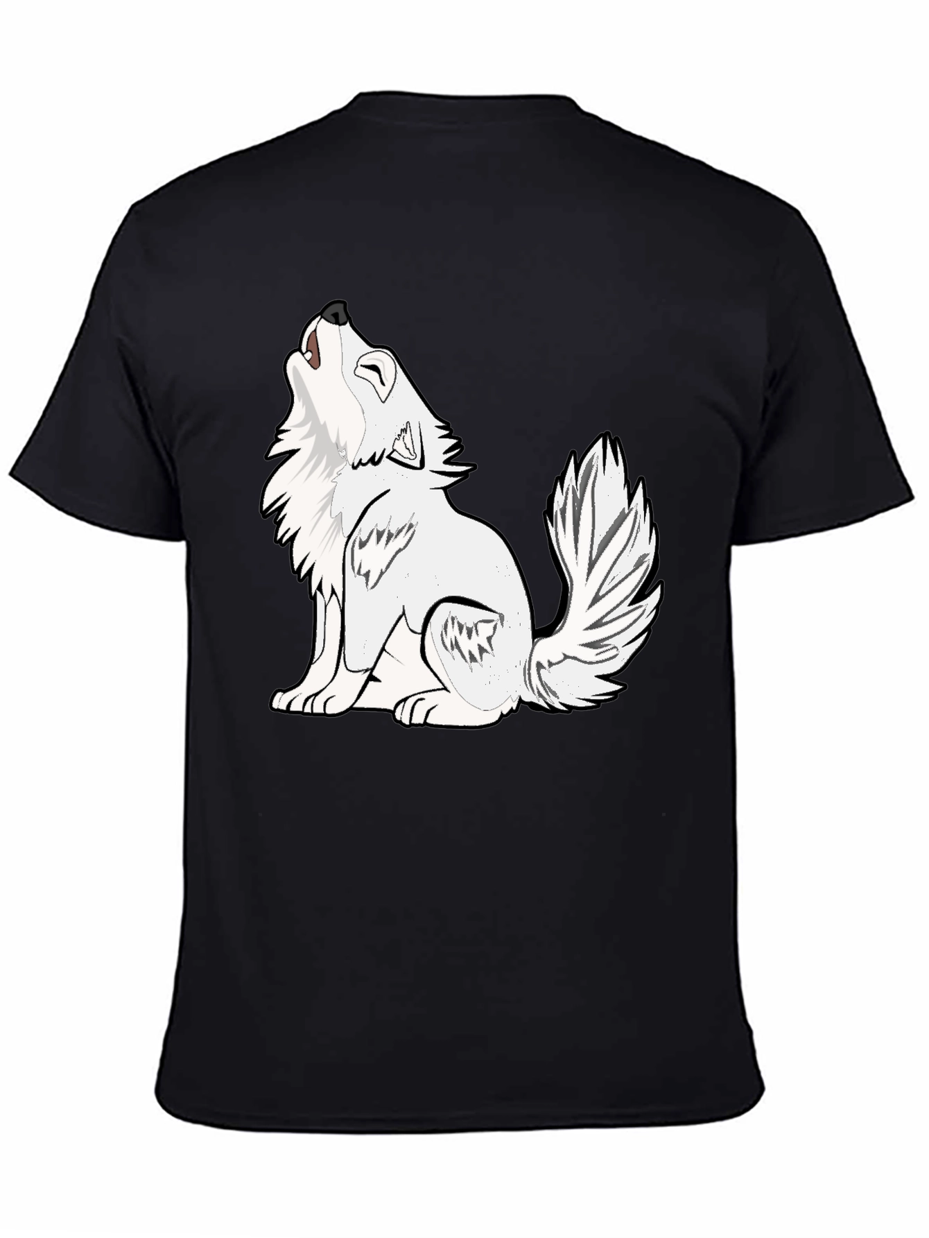 Black Wolf Graphic T-Shirt - Mens