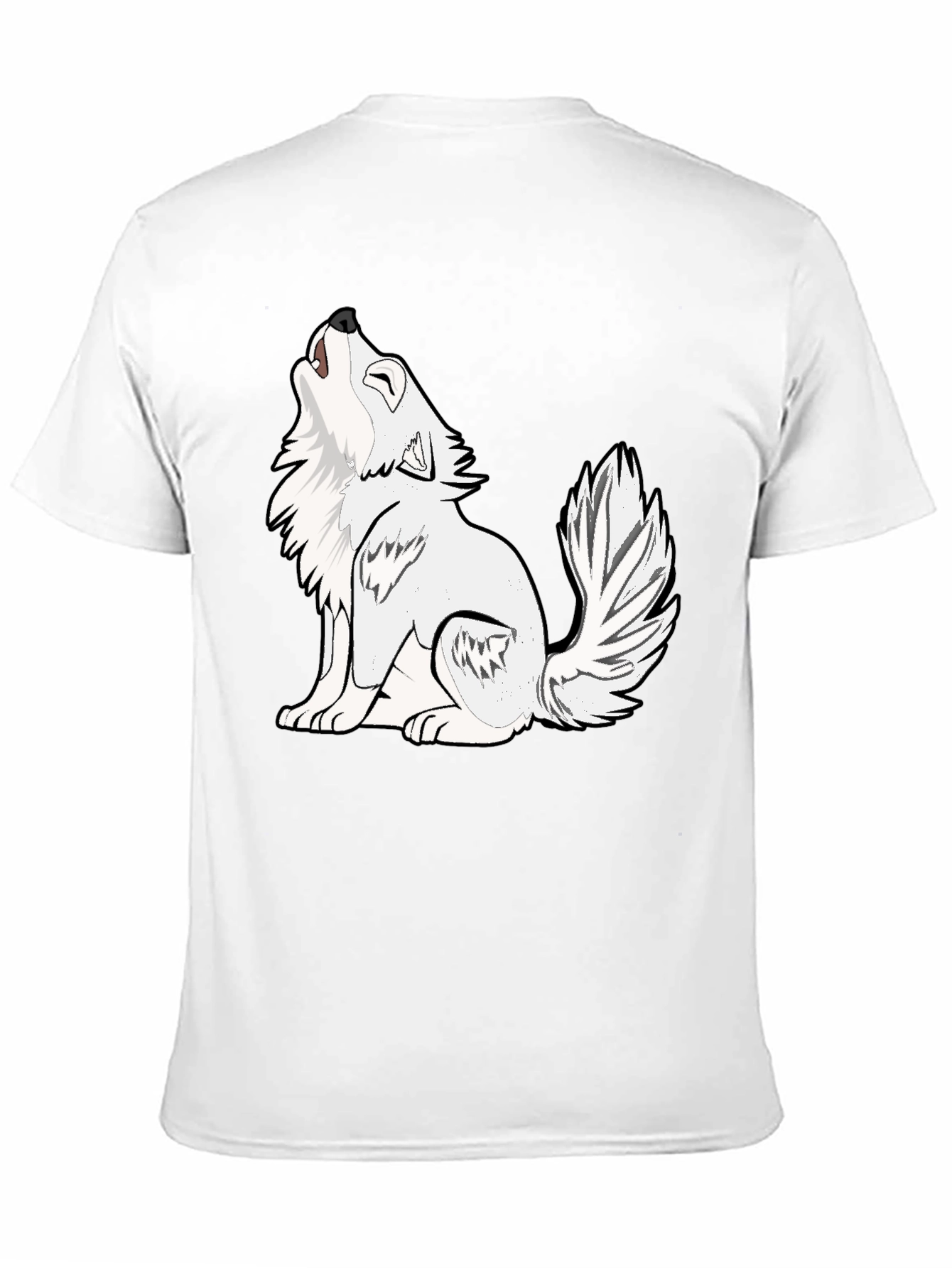 Black Wolf Graphic T-Shirt - Mens