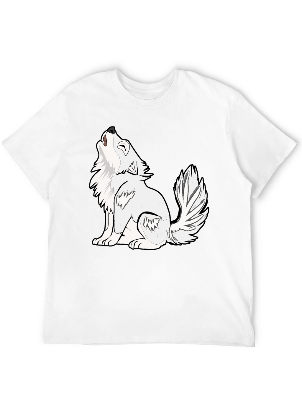 Black Wolf Graphic T-Shirt - Mens
