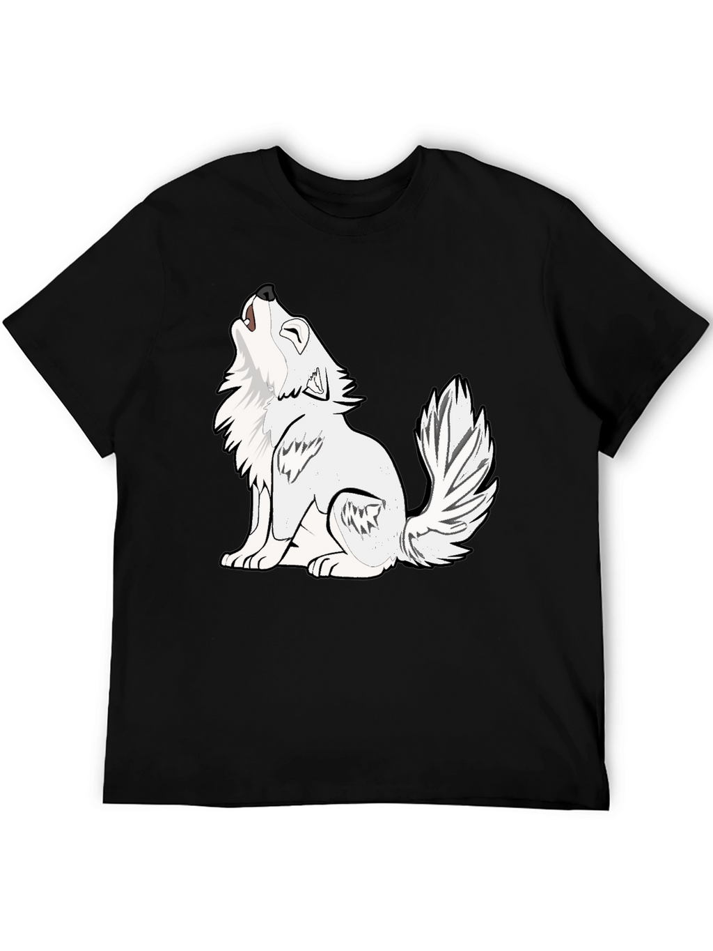 Black Wolf Graphic T-Shirt - Mens