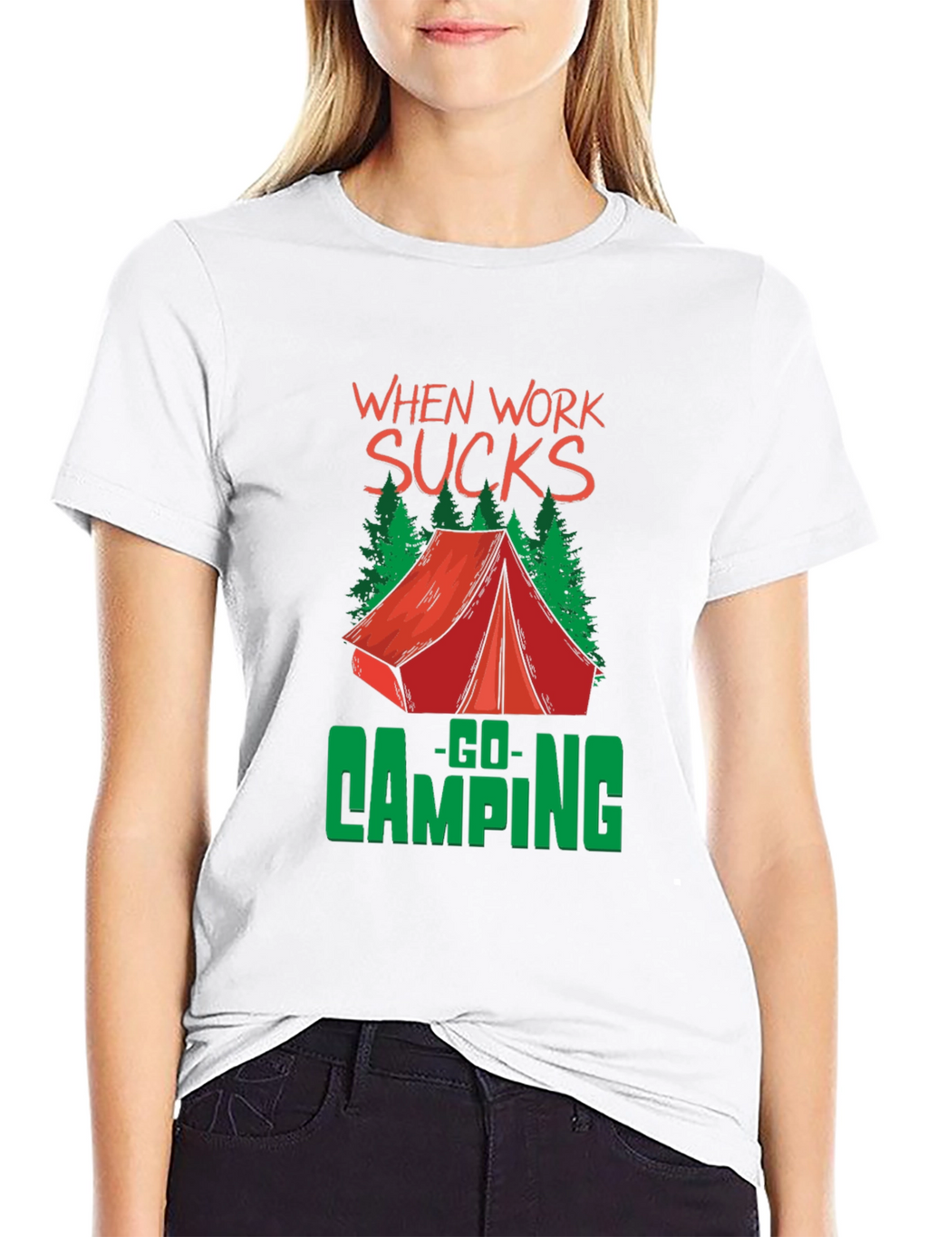 When Work Sucks Go Camping Graphic Tee
