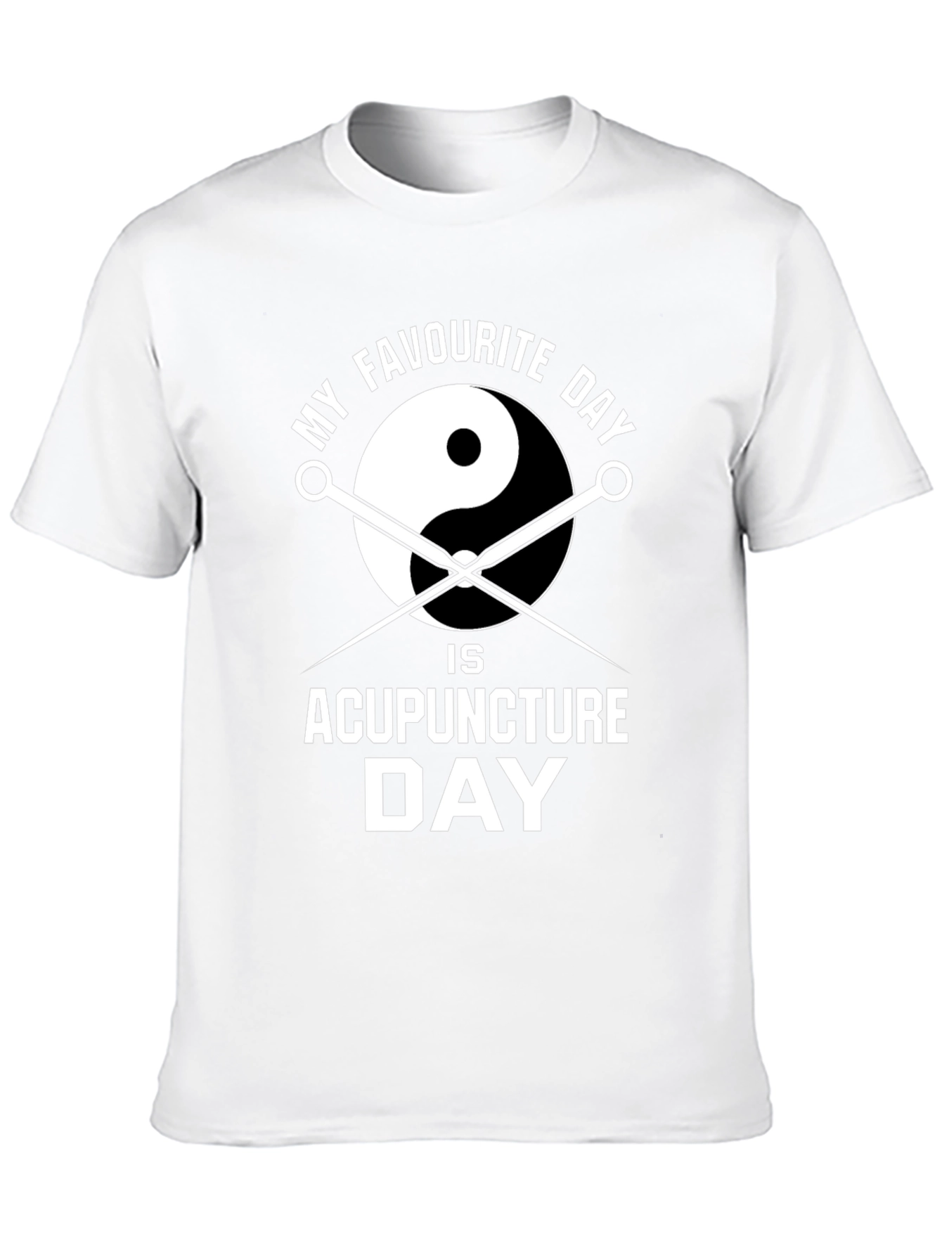 Acupuncture Day T-Shirt - Yin Yang & Needles Graphic Tee