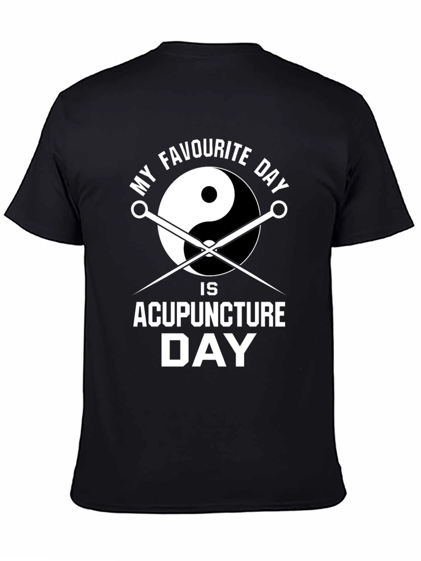 Acupuncture Day T-Shirt - Yin Yang & Needles Graphic Tee