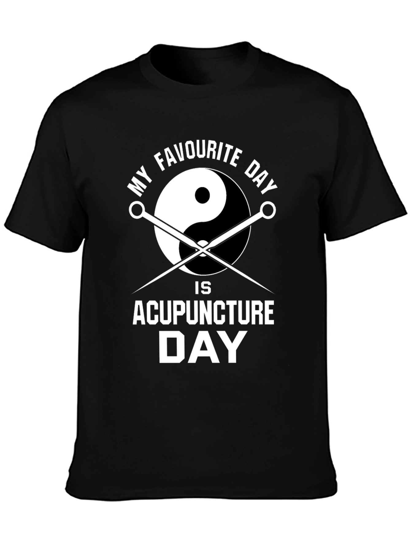 Acupuncture Day T-Shirt - Yin Yang & Needles Graphic Tee