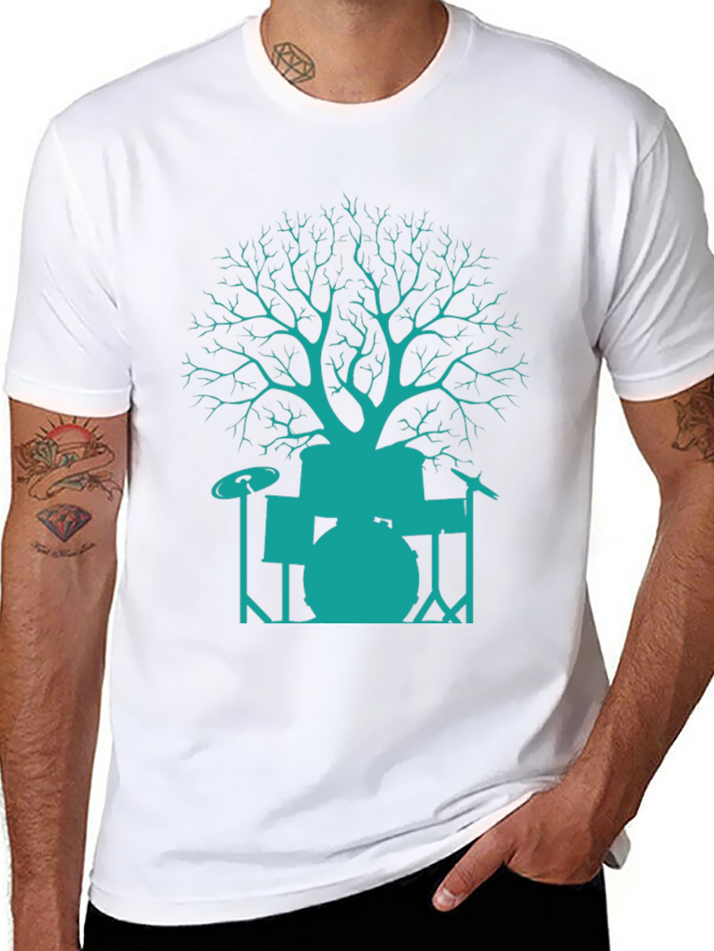 Drum Tree T-Shirt - Music Lovers Tee