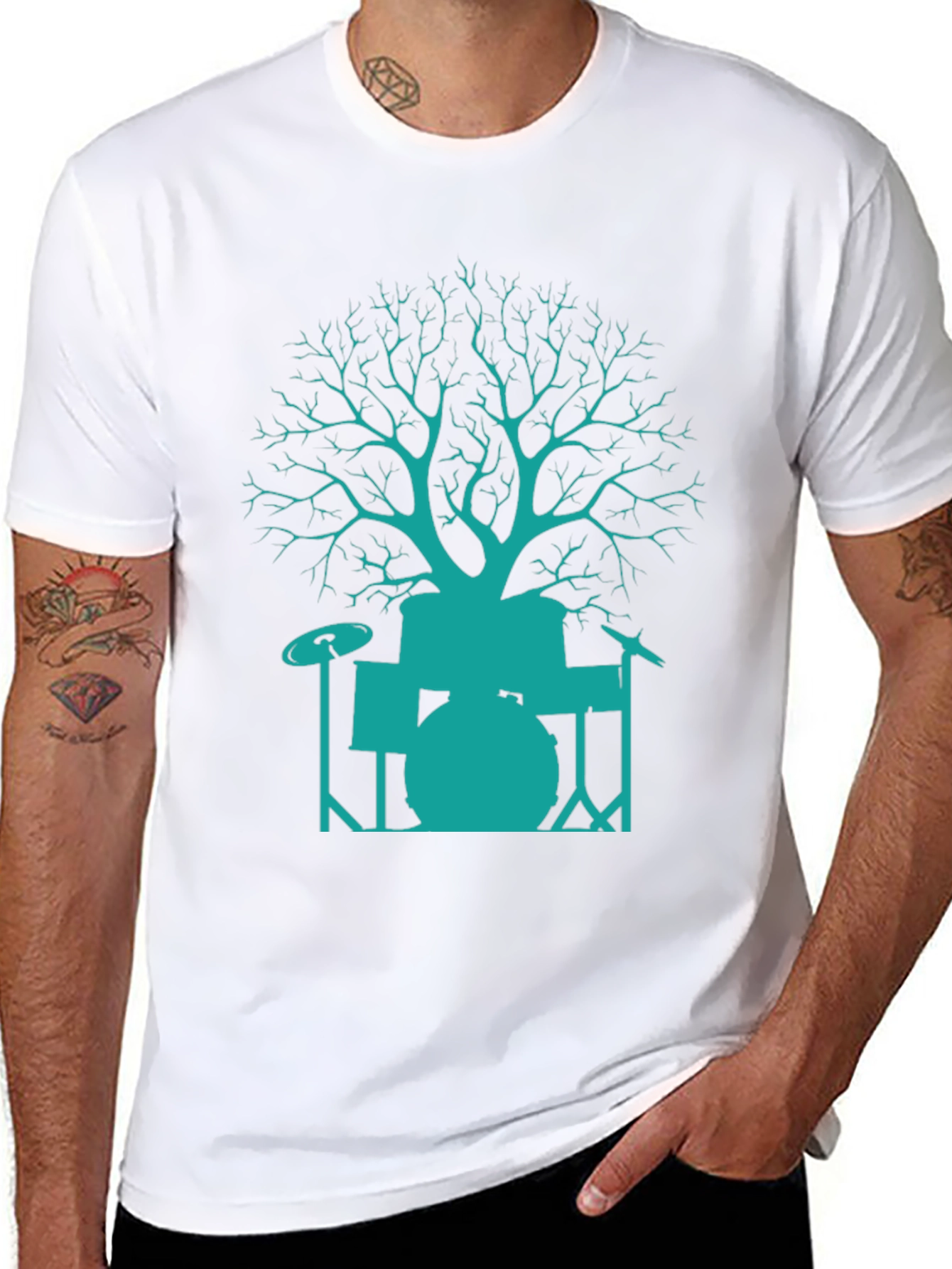 Drum Tree T-Shirt - Music Lovers Tee