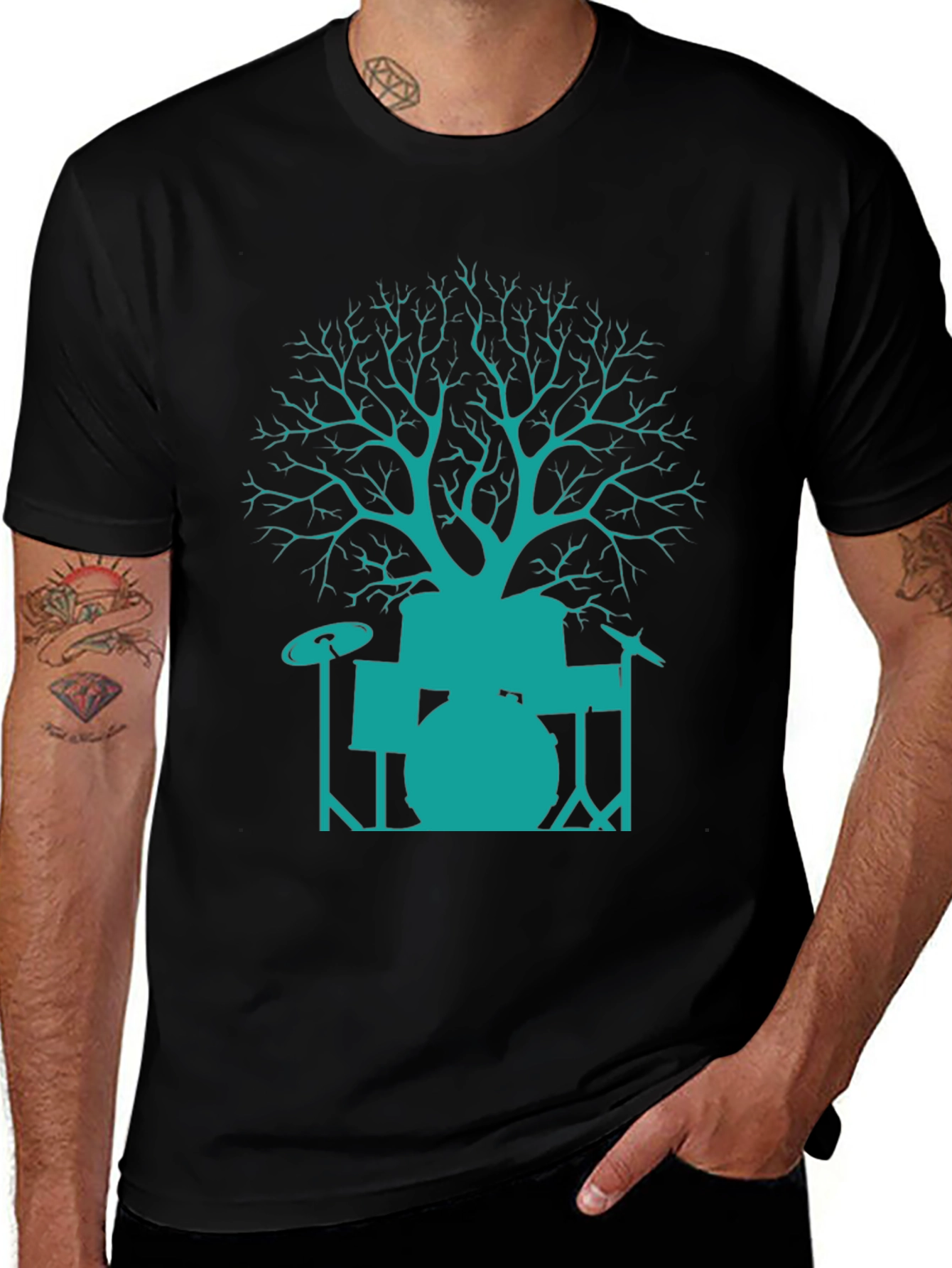 Drum Tree T-Shirt - Music Lovers Tee