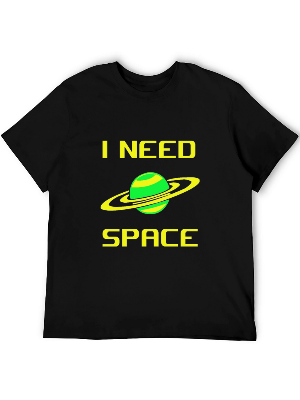 I Need Space Graphic T-Shirt - Black Cotton Tee