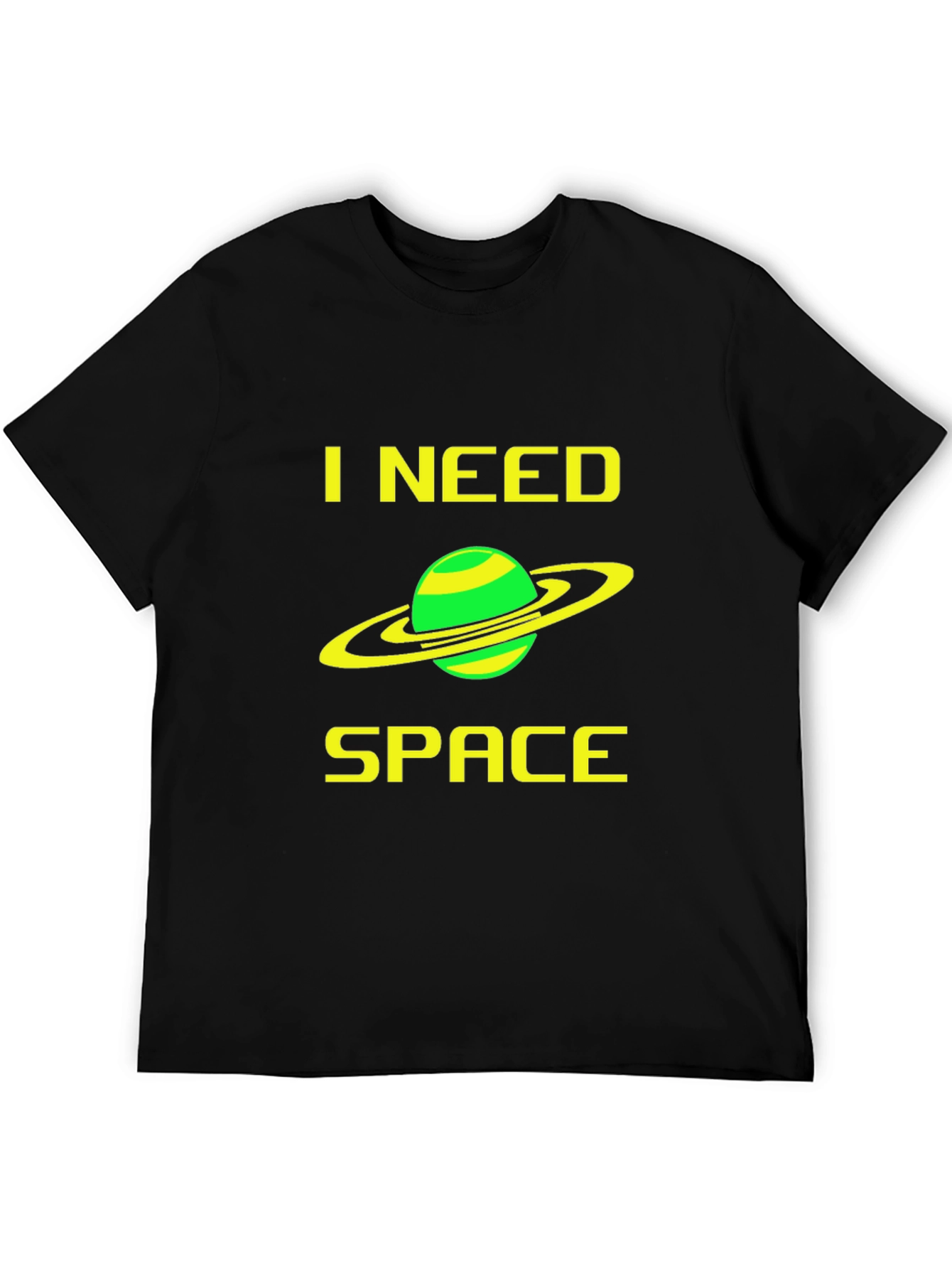 I Need Space Graphic T-Shirt - Black Cotton Tee