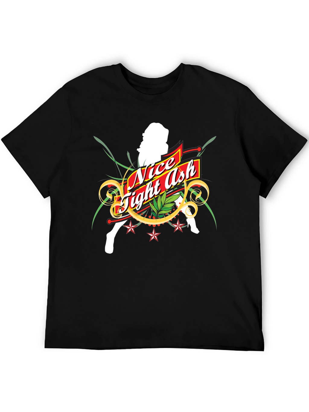 Nice Tight Ash Graphic T-Shirt - Bold Black Tee