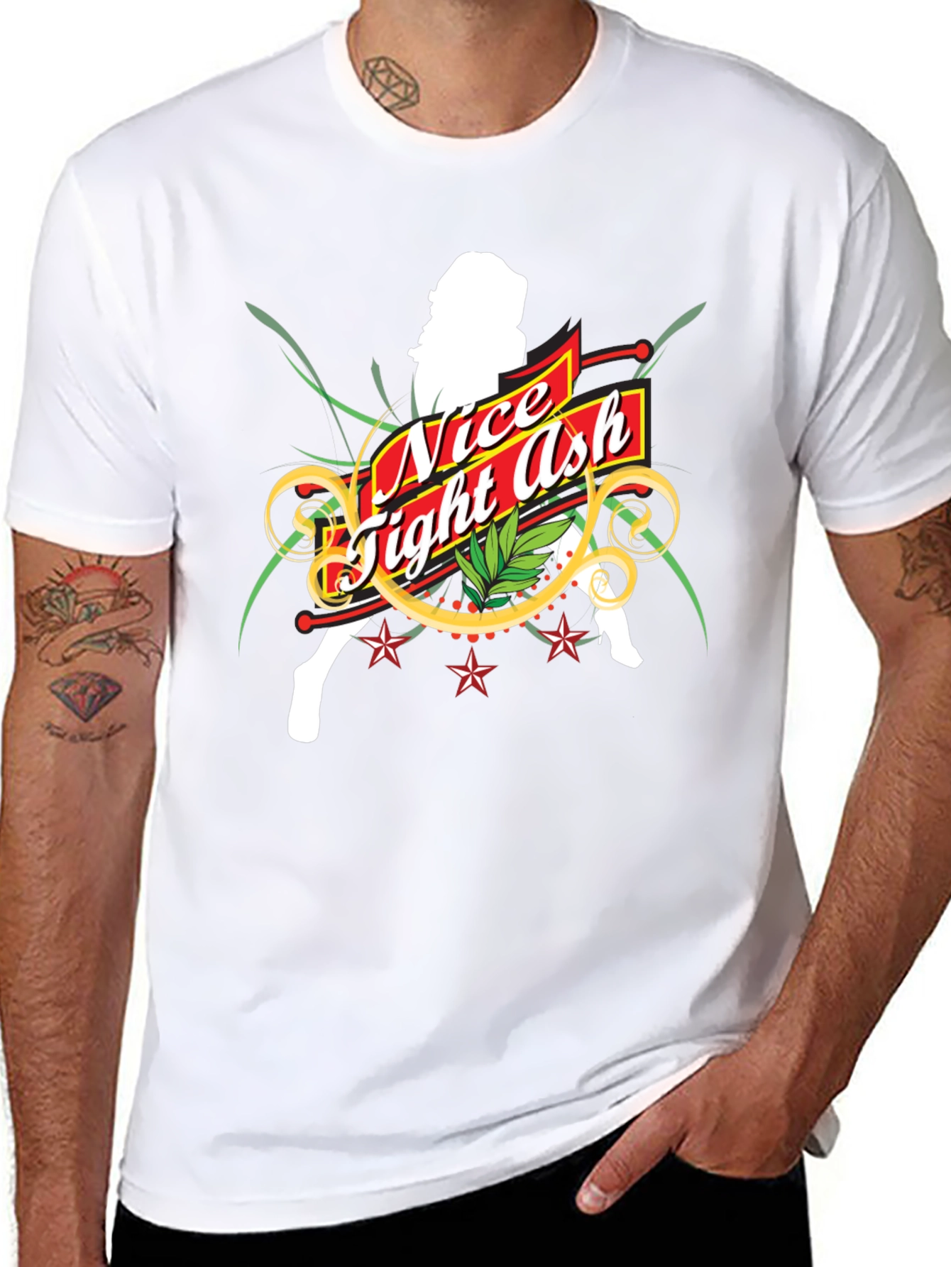 Nice Tight Ash Graphic T-Shirt - Bold Black Tee