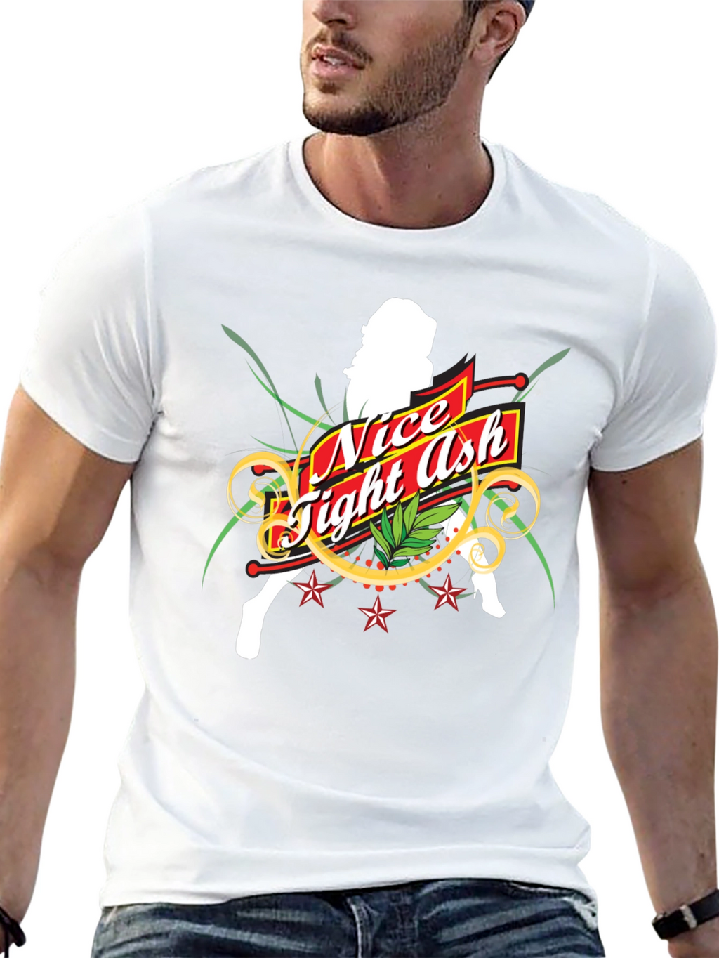 Nice Tight Ash Graphic T-Shirt - Bold Black Tee