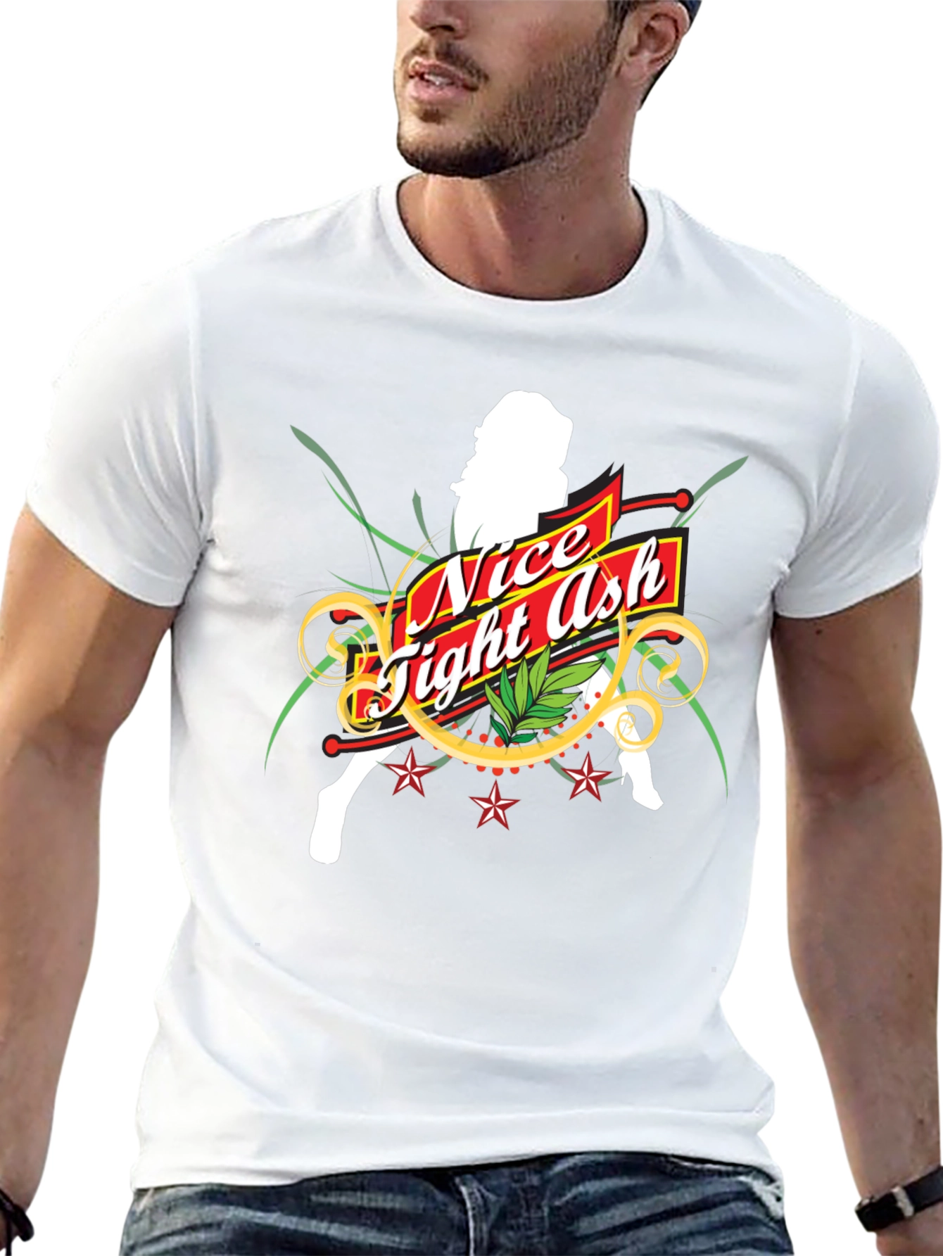 Nice Tight Ash Graphic T-Shirt - Bold Black Tee