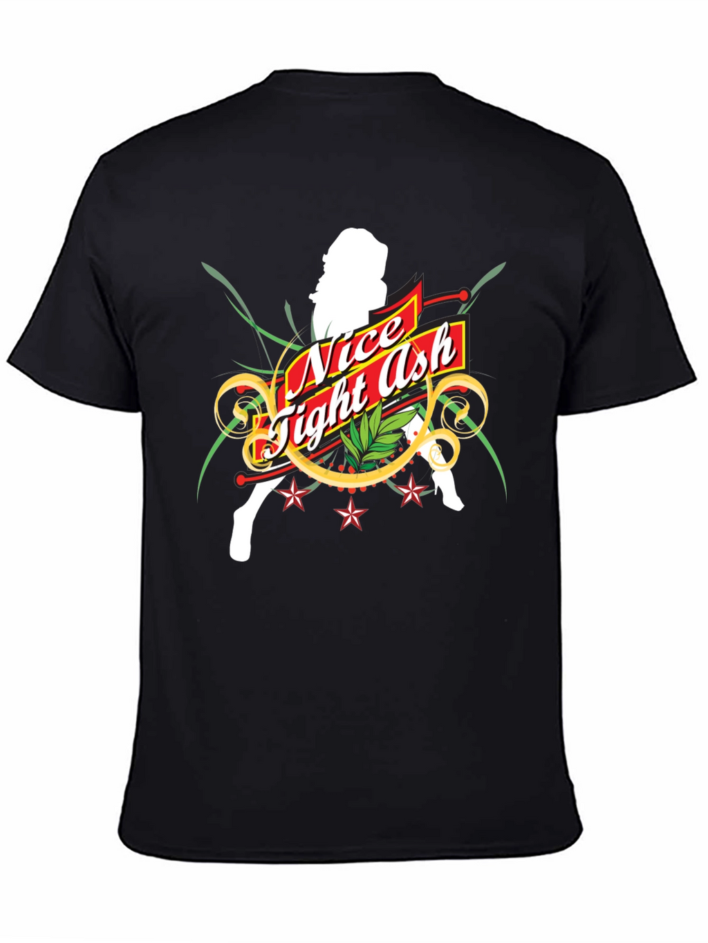 Nice Tight Ash Graphic T-Shirt - Bold Black Tee