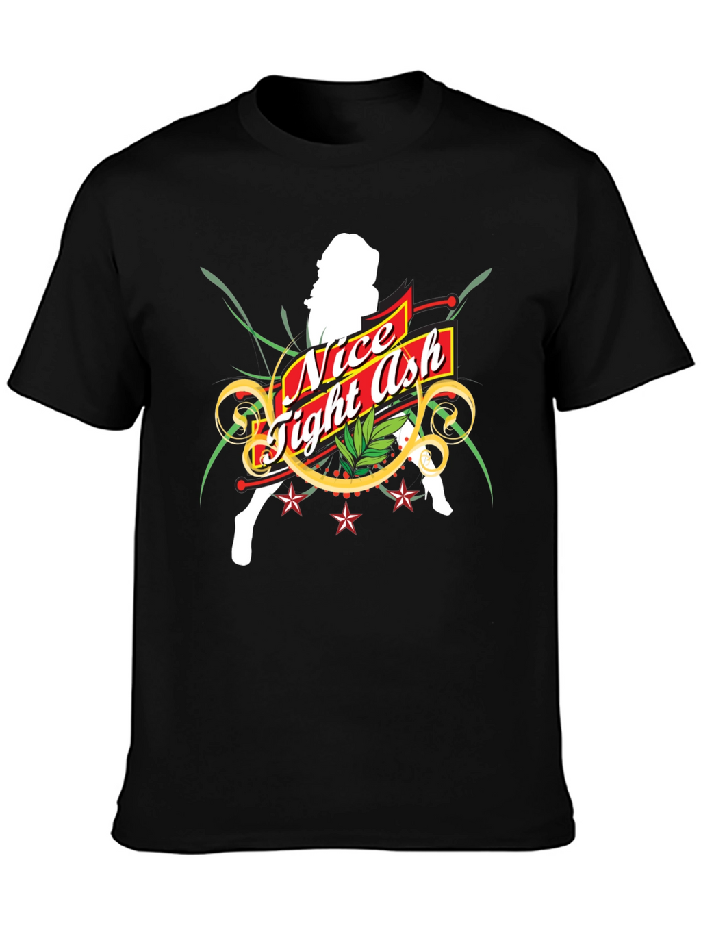 Nice Tight Ash Graphic T-Shirt - Bold Black Tee