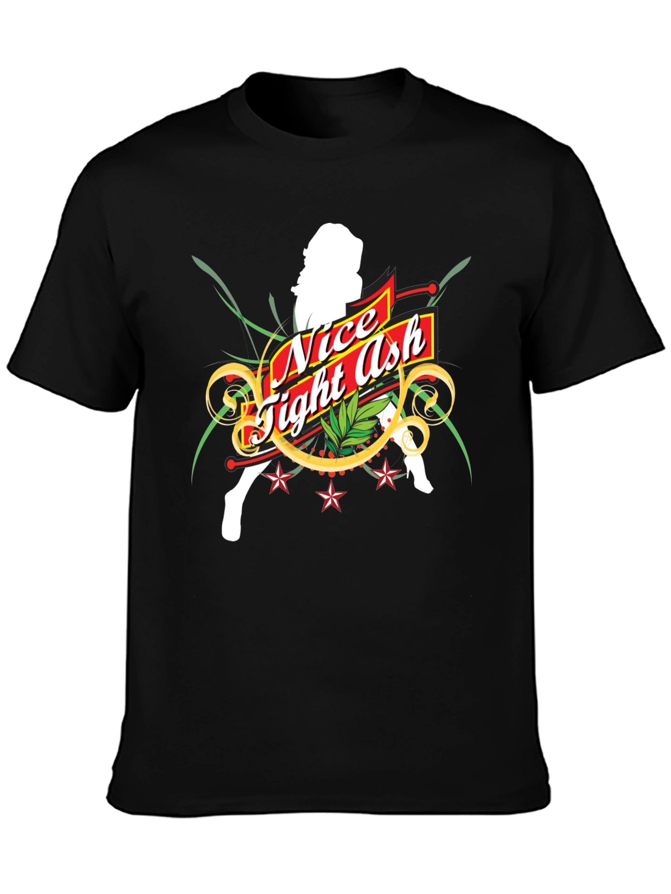 Nice Tight Ash Graphic T-Shirt - Bold Black Tee