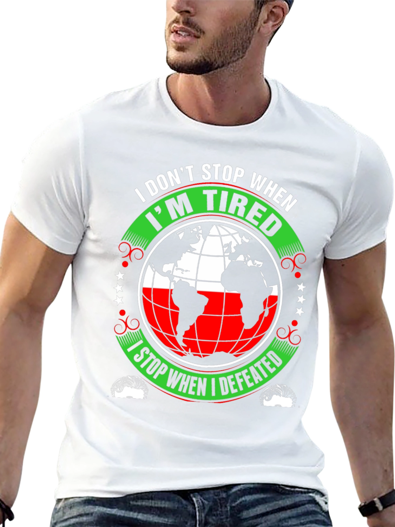 Motivational T-Shirt - I Dont Stop When Im Tired