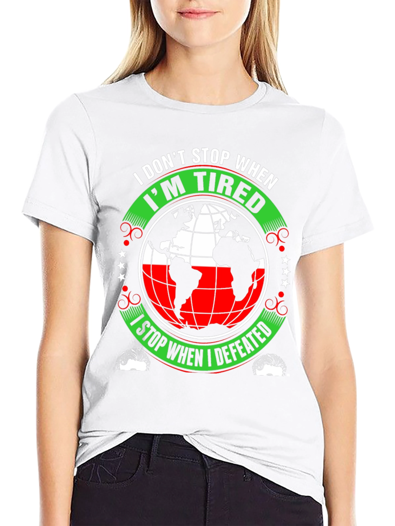 Motivational T-Shirt - I Dont Stop When Im Tired