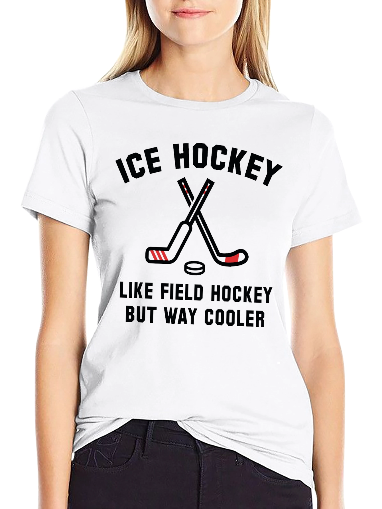 Ice Hockey Graphic Tee - Like Field Hockey But Way Cooler!