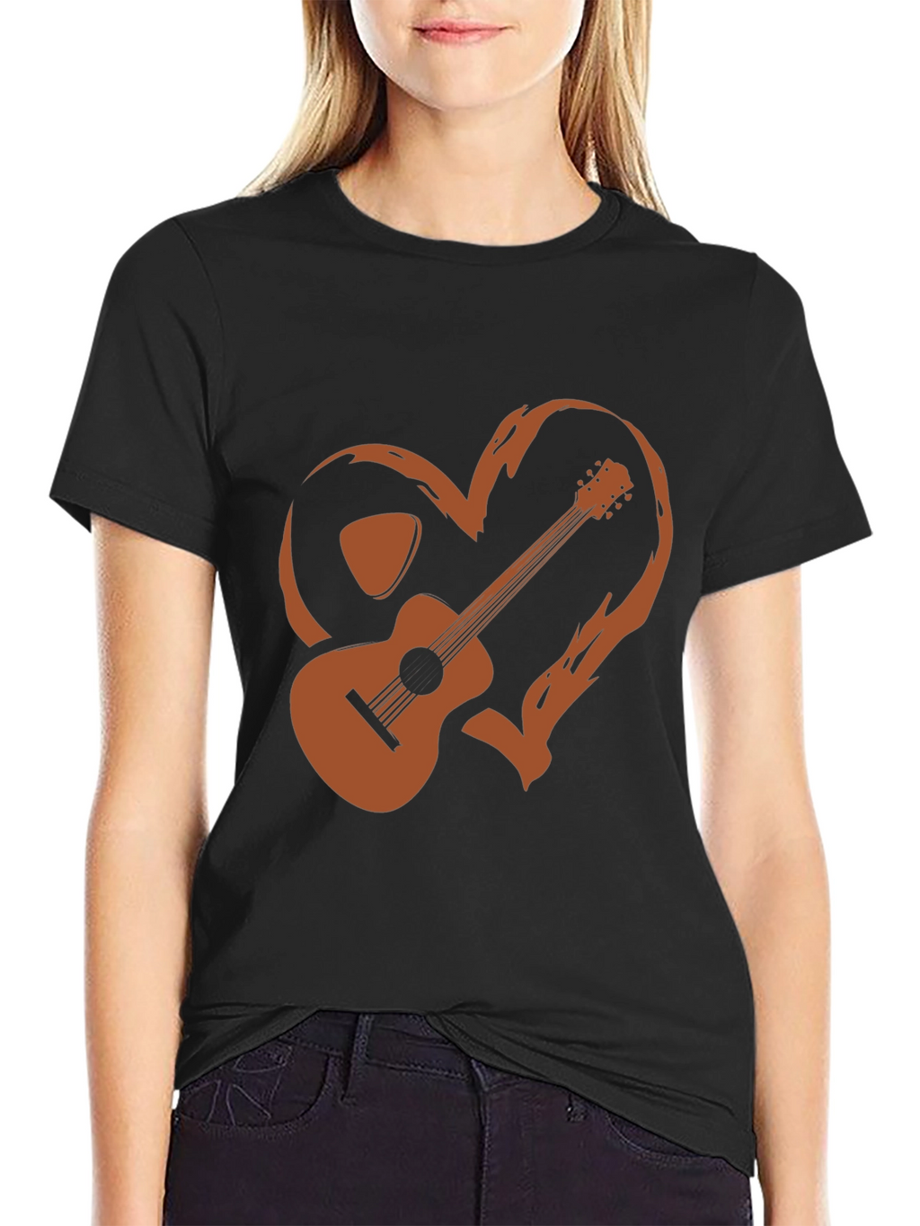 Guitar Heart Graphic Tee - Music Lovers T-Shirt