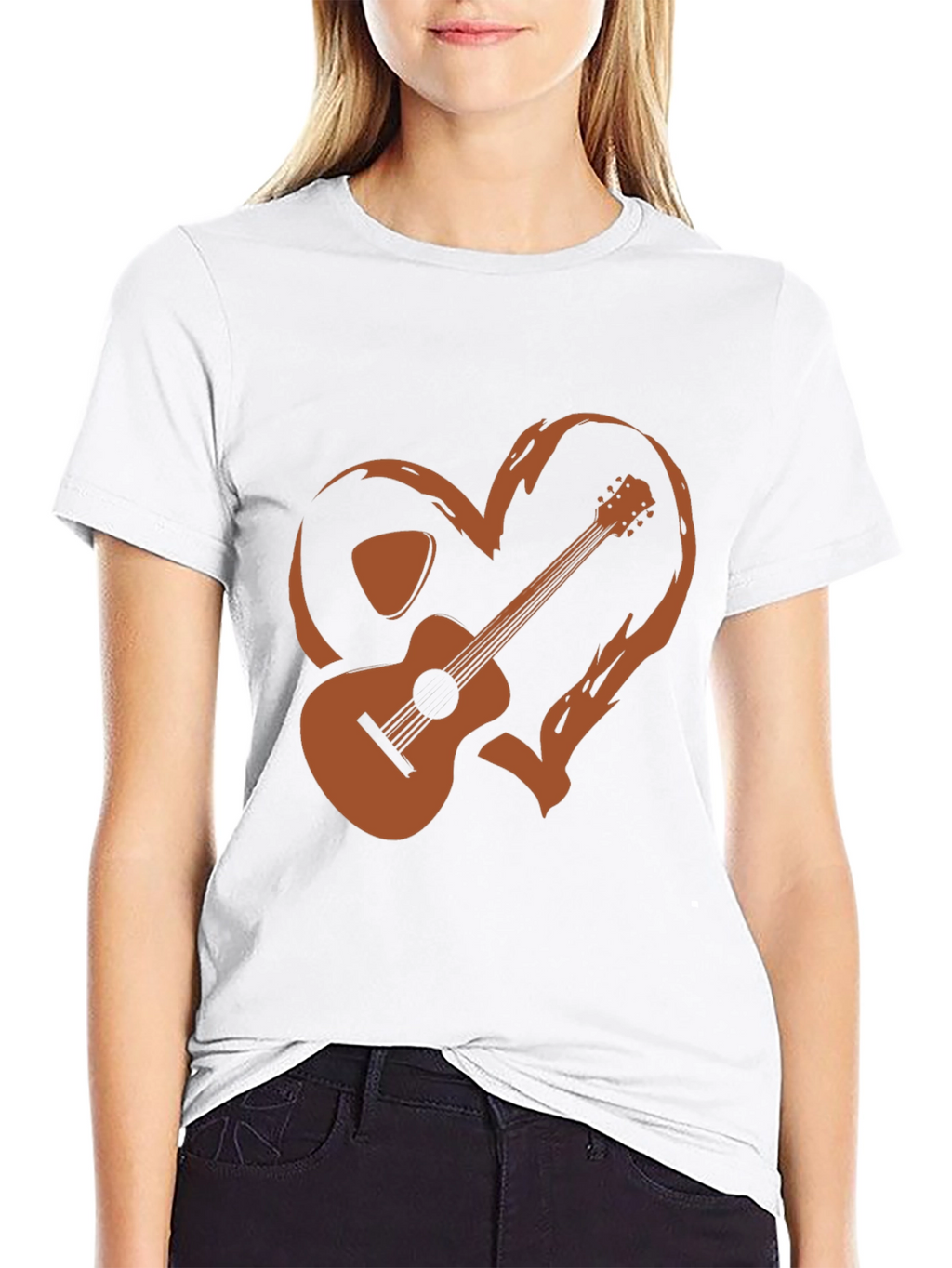Guitar Heart Graphic Tee - Music Lovers T-Shirt
