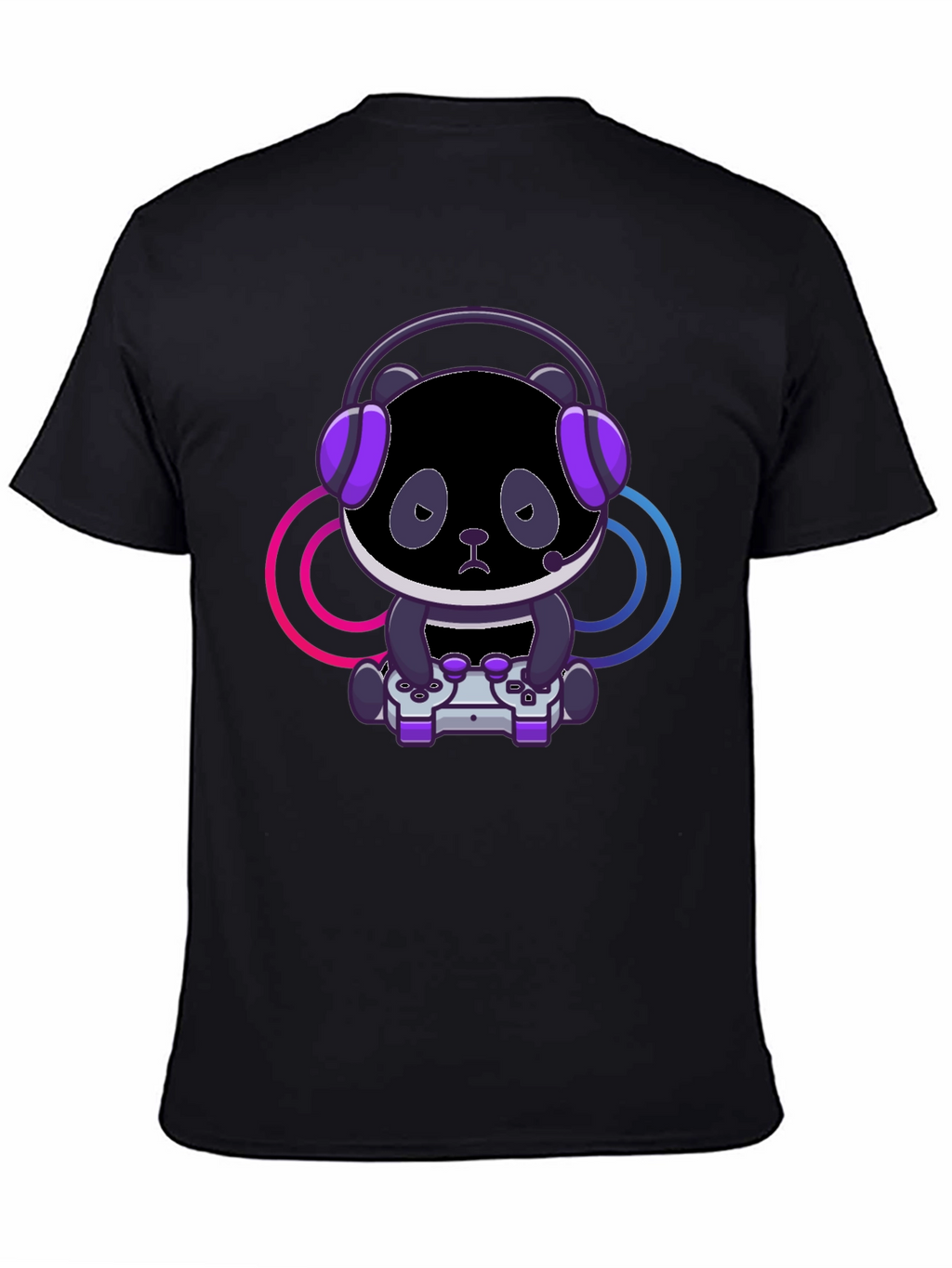 Gamer Panda T-Shirt - Black Cotton Tee