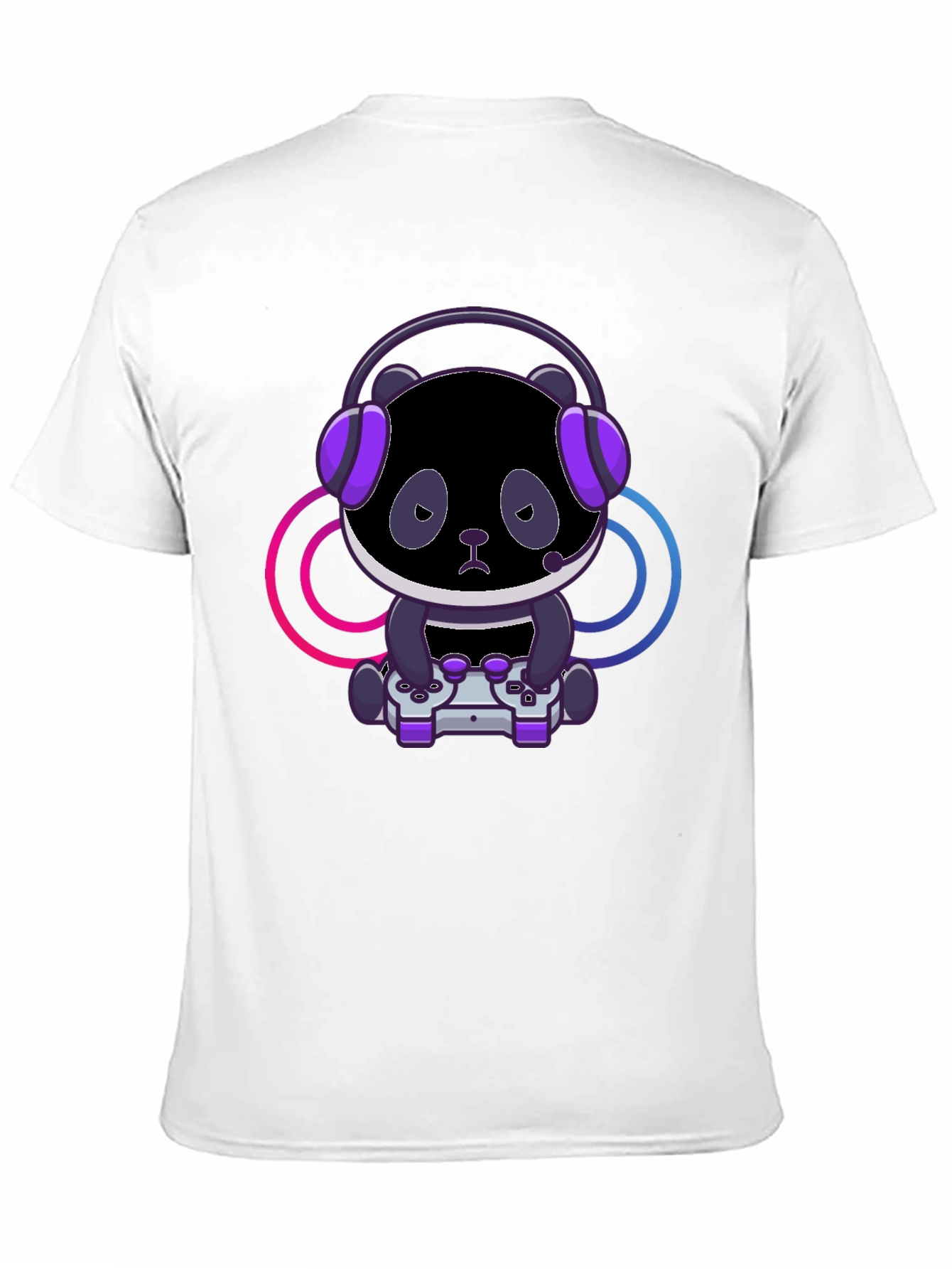 Gamer Panda T-Shirt - Black Cotton Tee