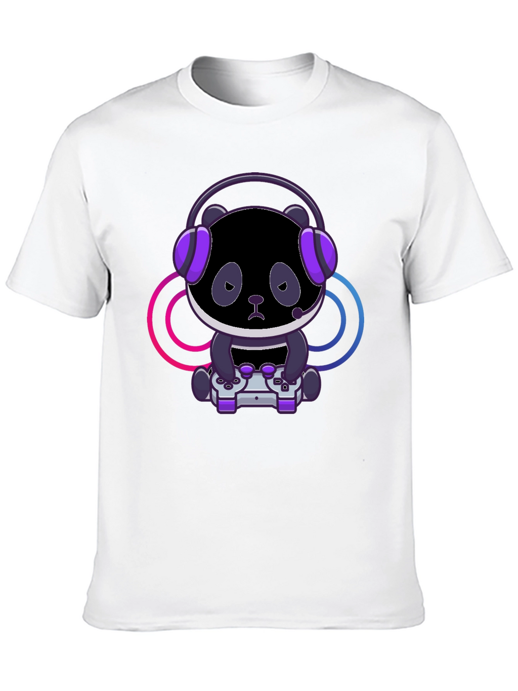 Gamer Panda T-Shirt - Black Cotton Tee