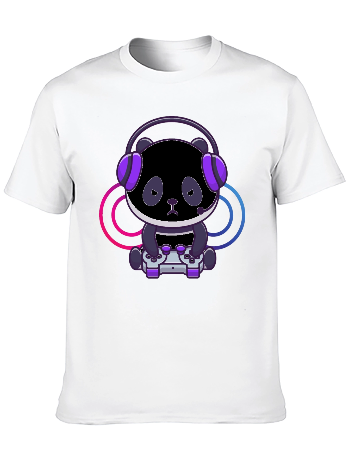 Gamer Panda T-Shirt - Black Cotton Tee