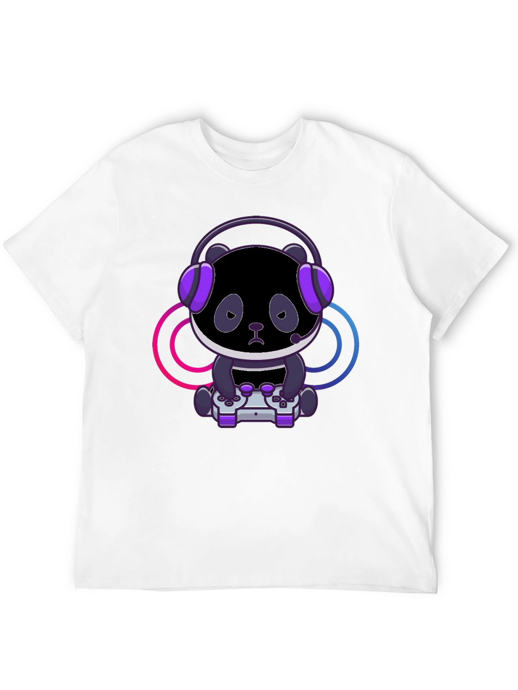 Gamer Panda T-Shirt - Black Cotton Tee