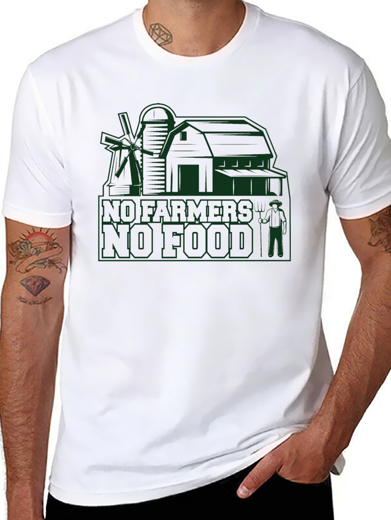 No Farmers No Food T-Shirt Farmer Tee