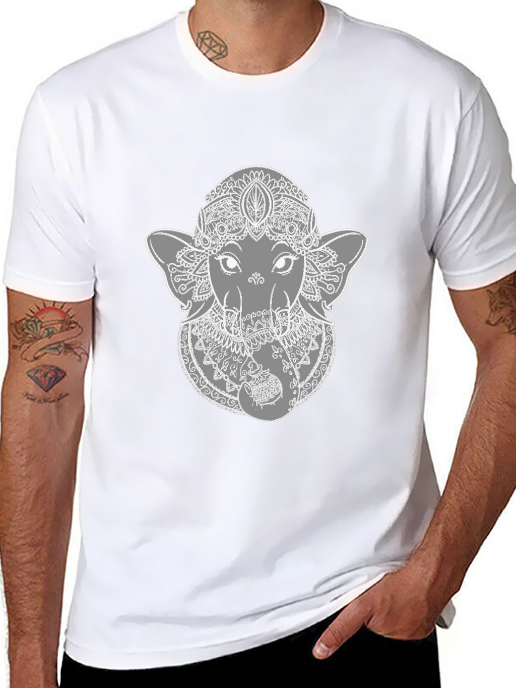 Ganesha Graphic Tee - Stylish Black Cotton T-Shirt