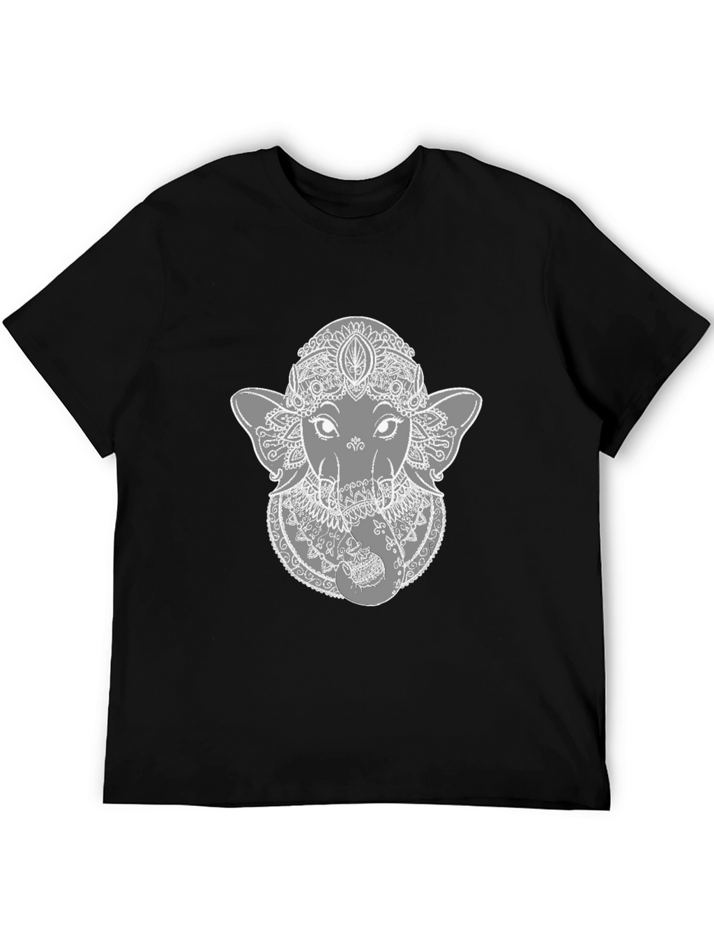 Ganesha Graphic Tee - Stylish Black Cotton T-Shirt