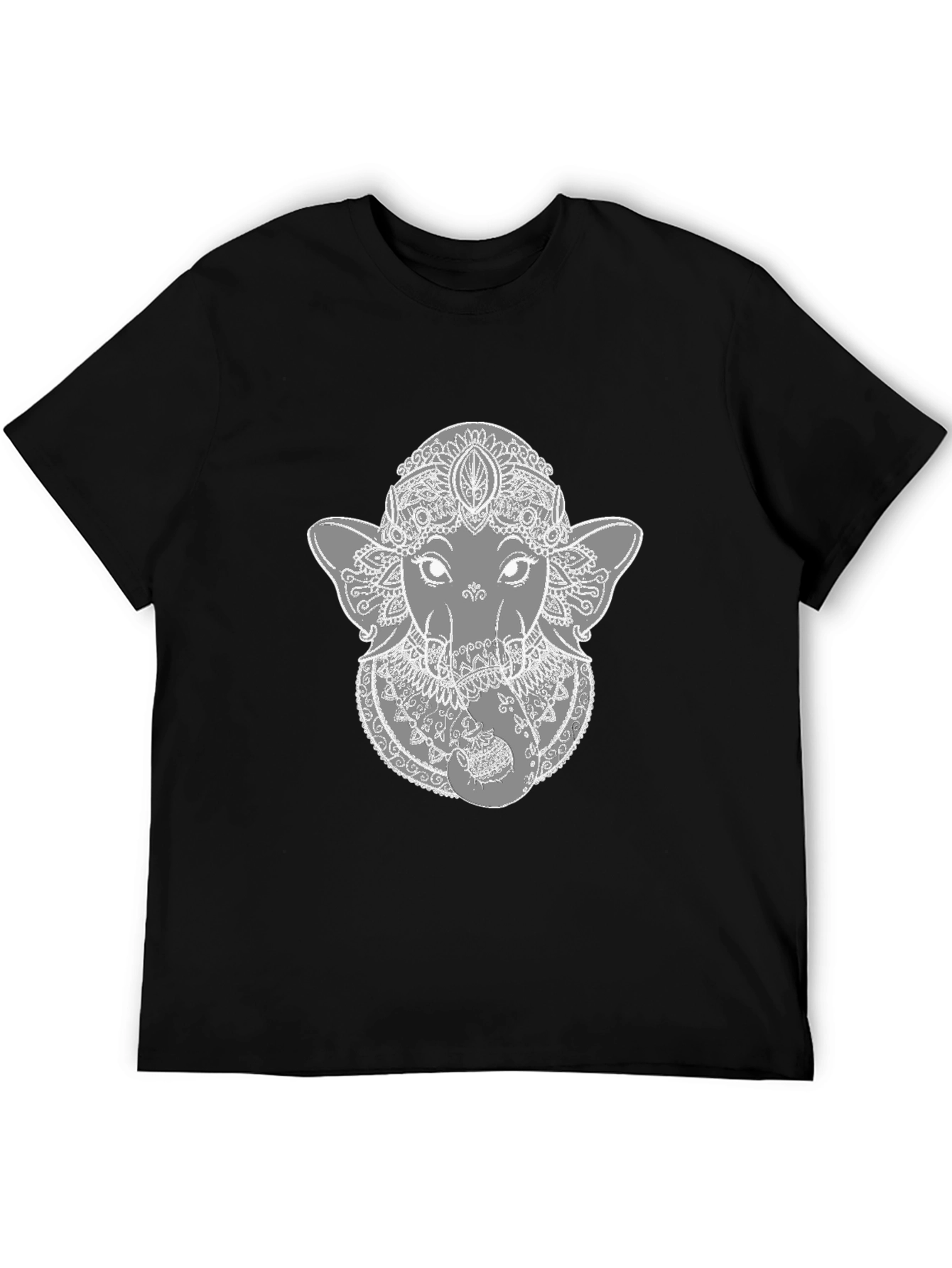 Ganesha Graphic Tee - Stylish Black Cotton T-Shirt