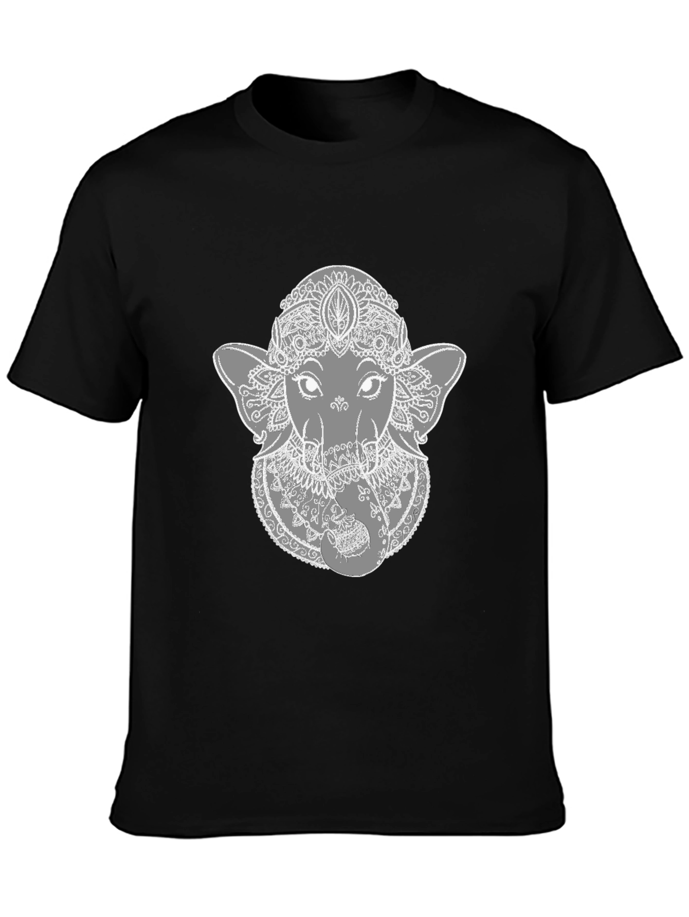 Ganesha Graphic Tee - Stylish Black Cotton T-Shirt