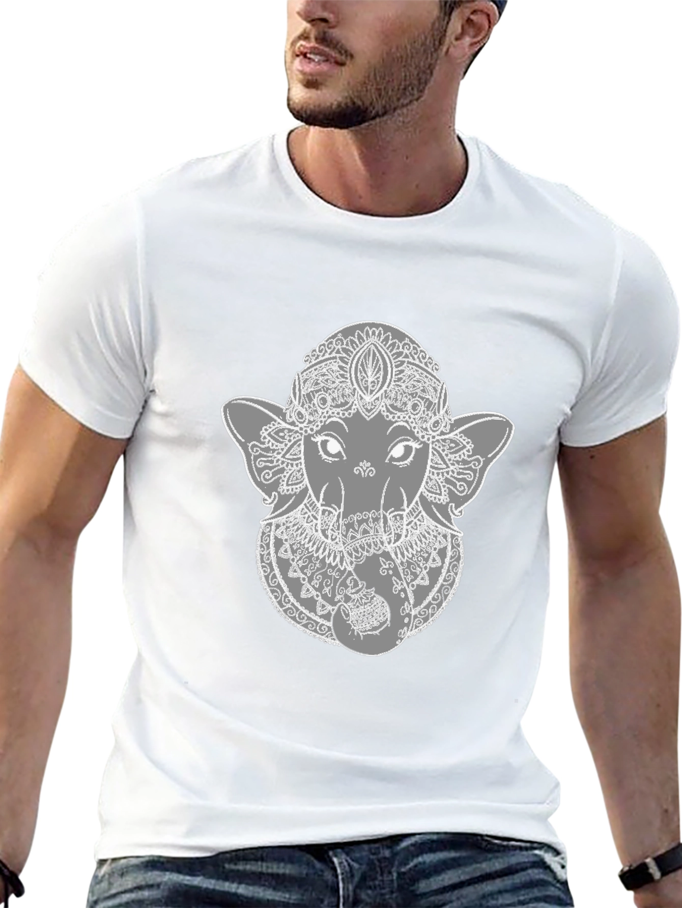 Ganesha Graphic Tee - Stylish Black Cotton T-Shirt