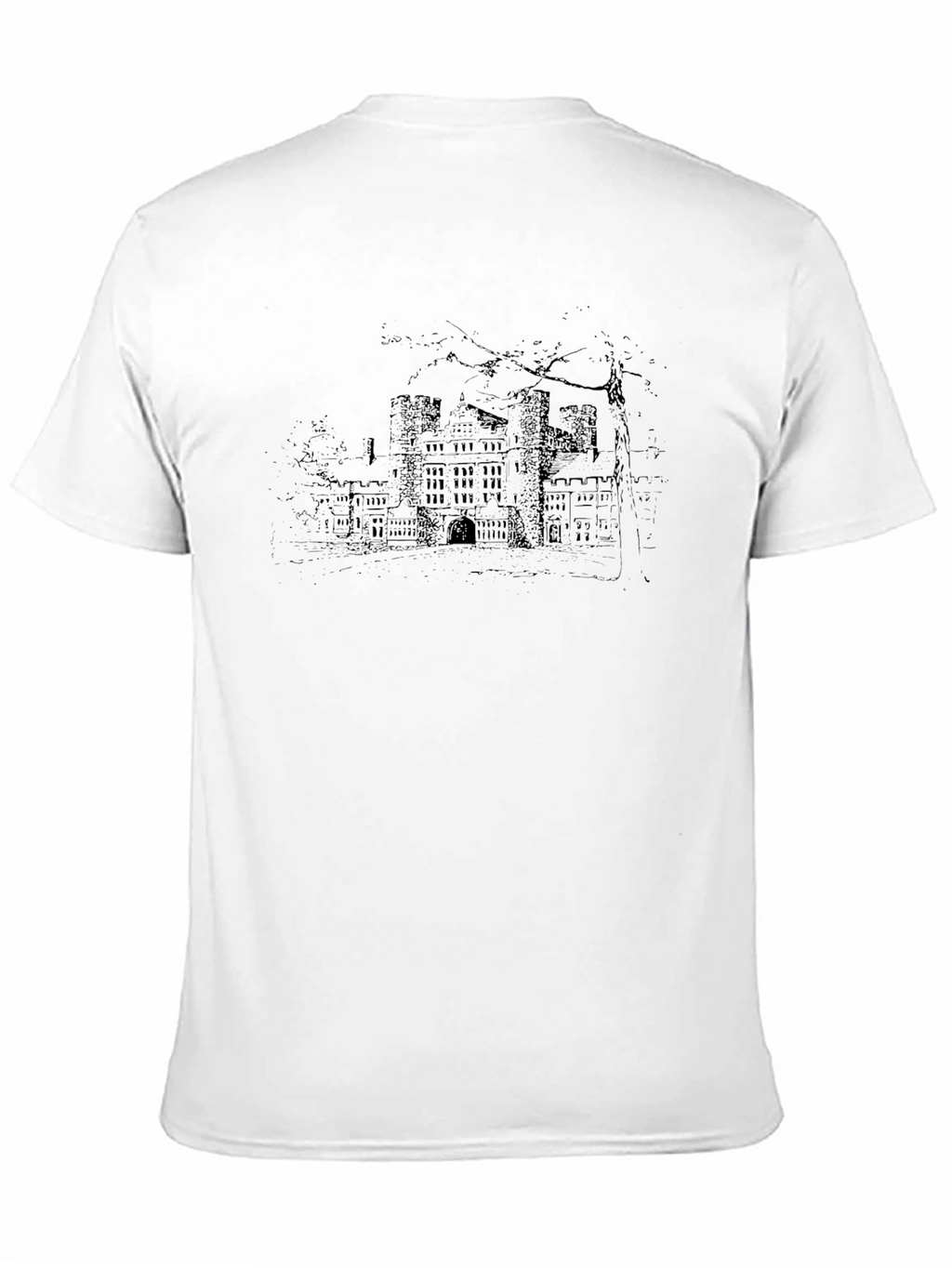Castle Graphic Print Black T-Shirt