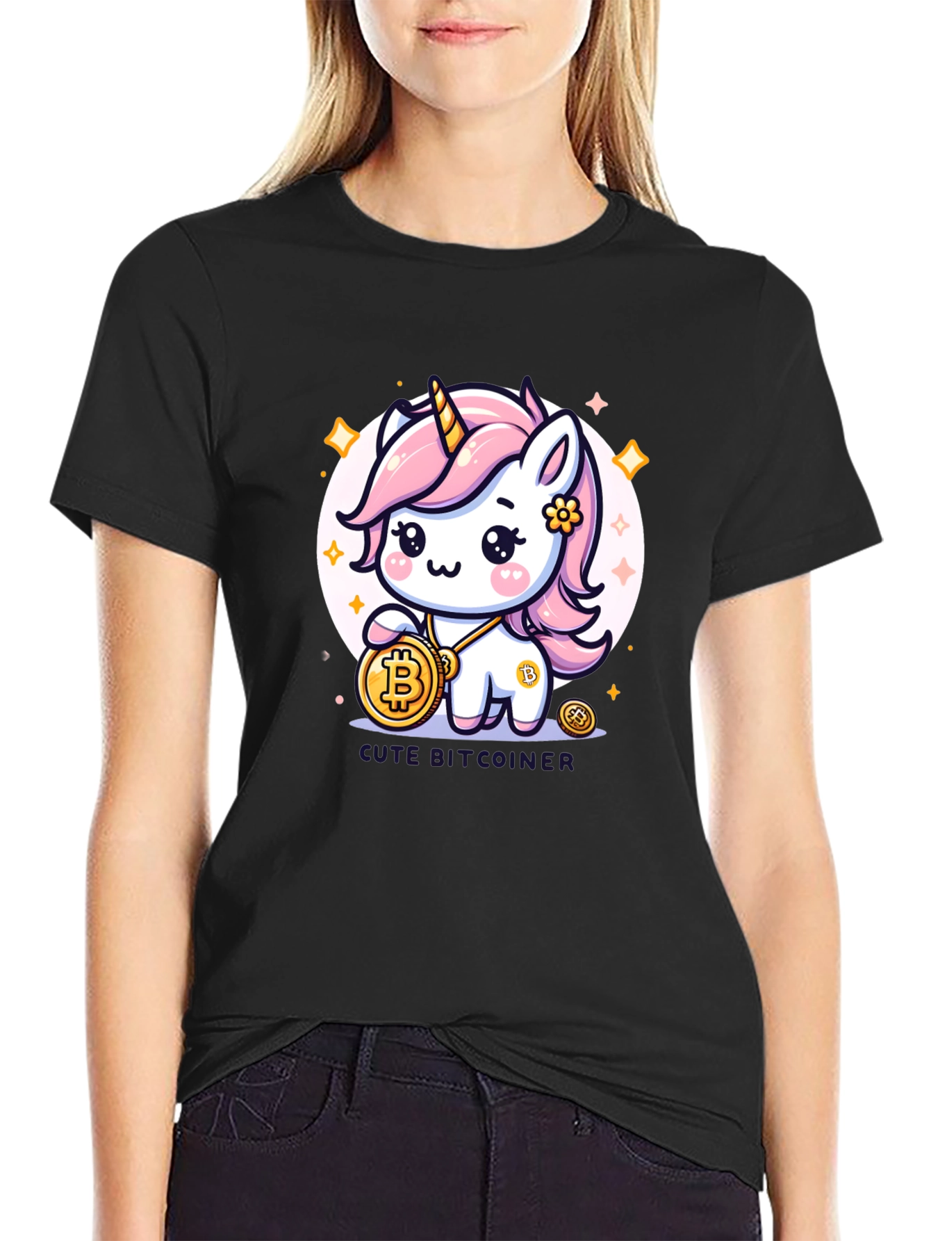 Bitcoin Unicorn T-Shirt - Crypto Cute Tee