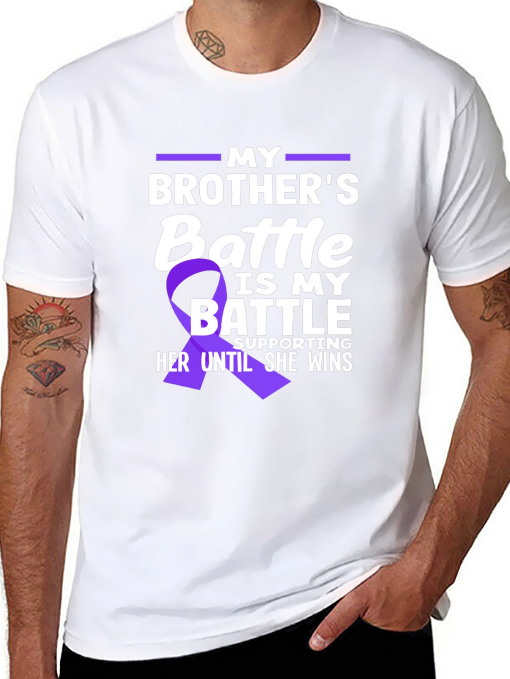 Brothers Battle T-Shirt - Support & Awareness