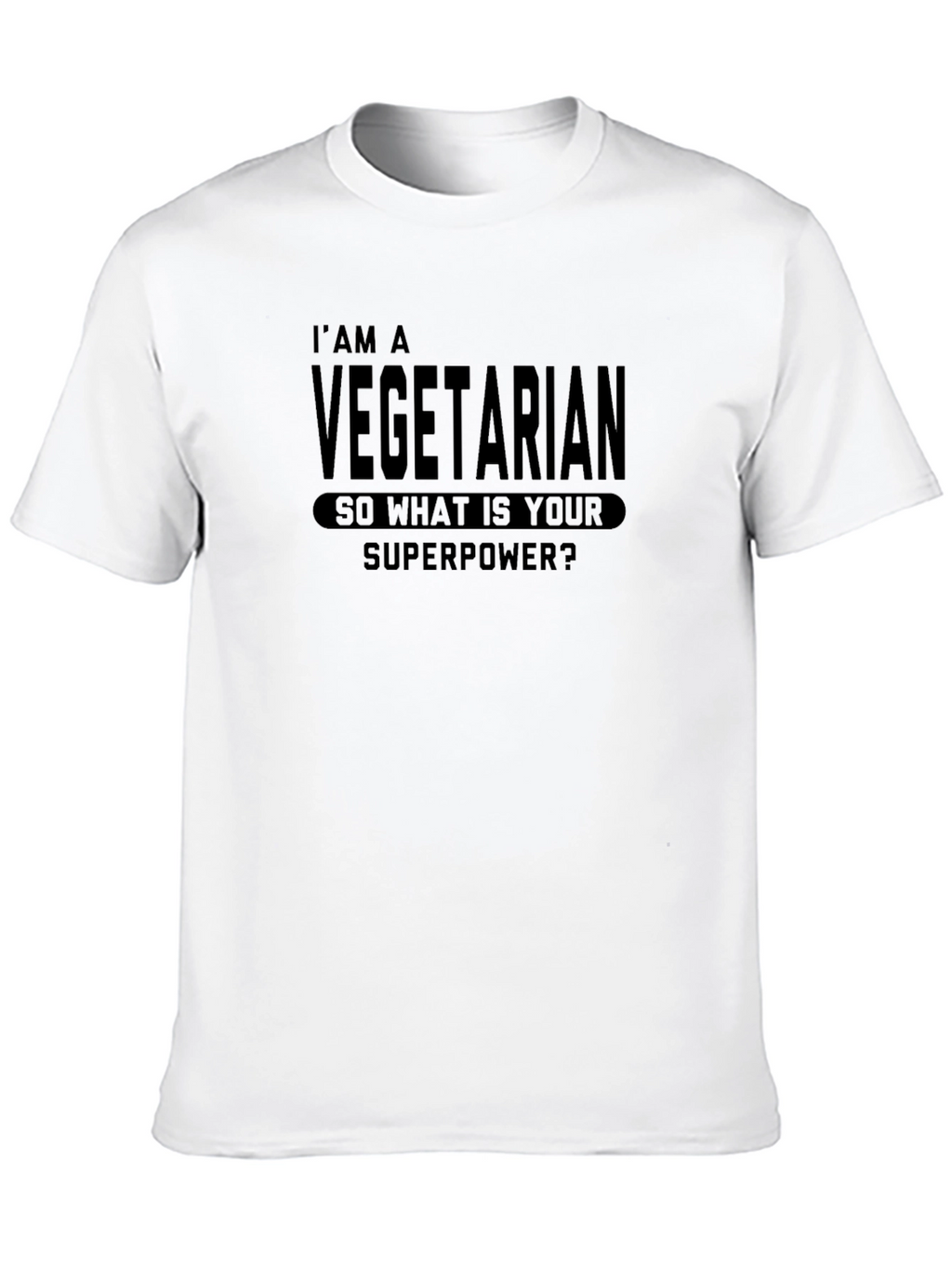 Vegetarian Superpower T-Shirt - Black