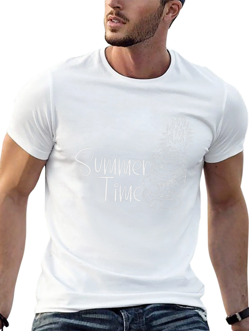Summer Time Pineapple Graphic T-Shirt