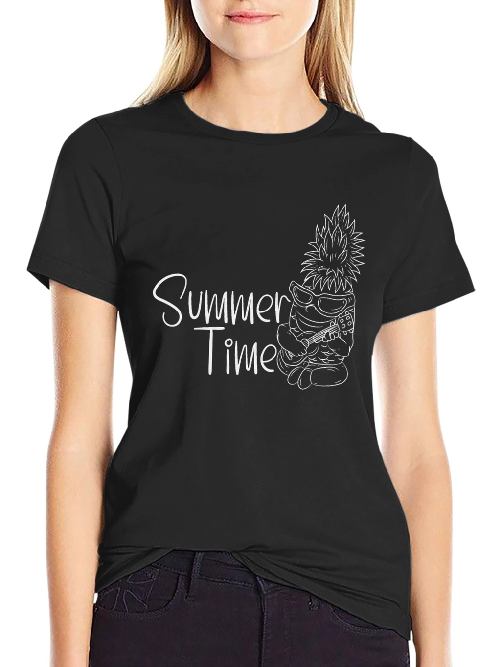 Summer Time Pineapple Graphic T-Shirt