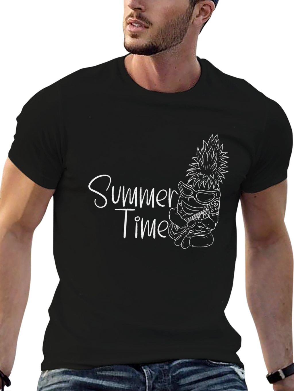 Summer Time Pineapple Graphic T-Shirt
