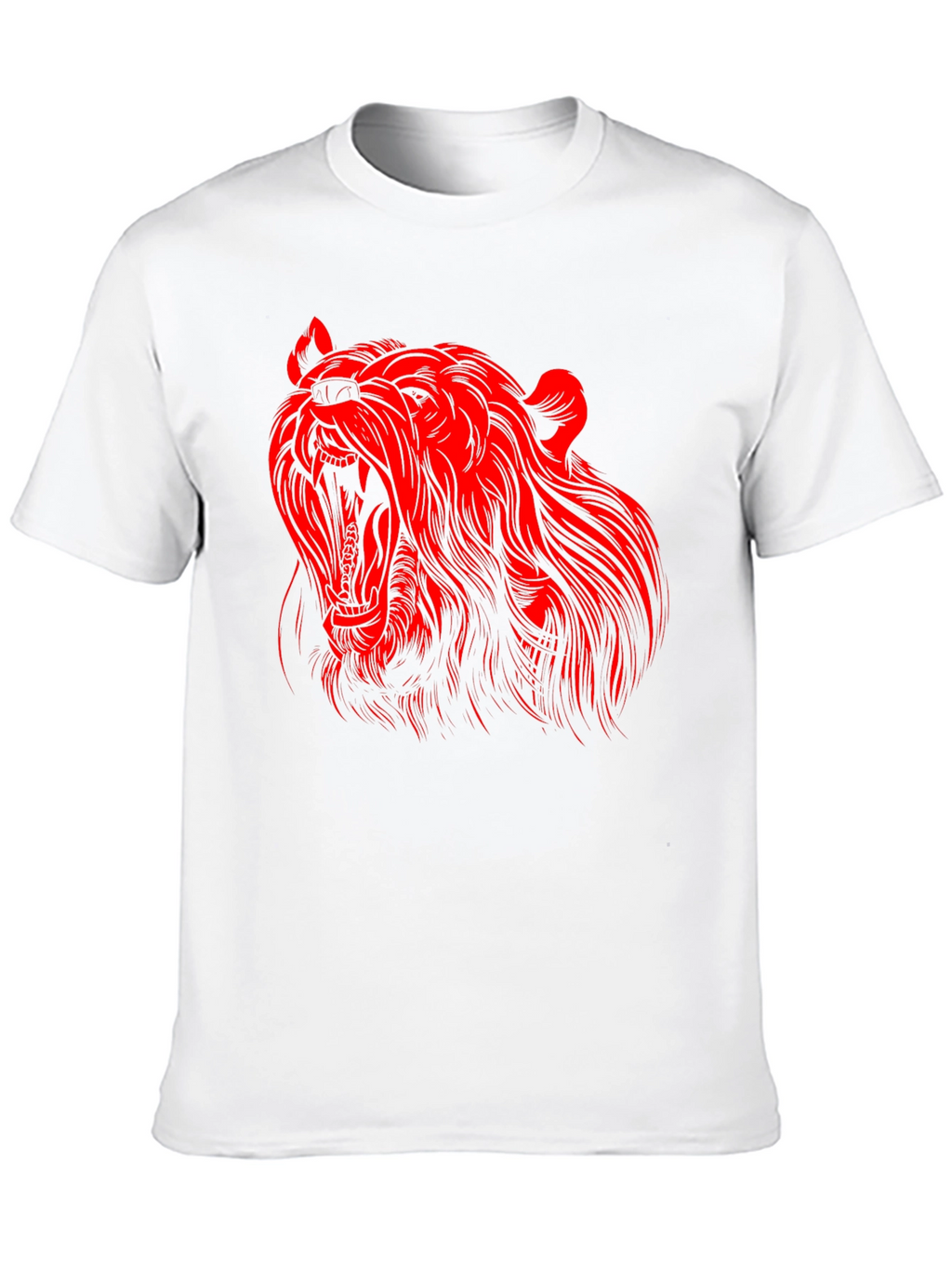 Black T-Shirt with Red Bear Graphic