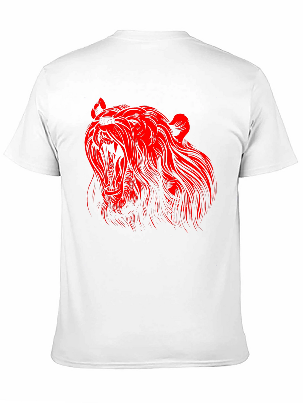 Black T-Shirt with Red Bear Graphic