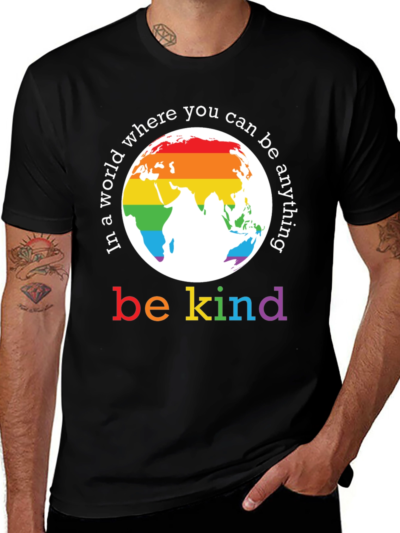 Be Kind Rainbow World T-Shirt
