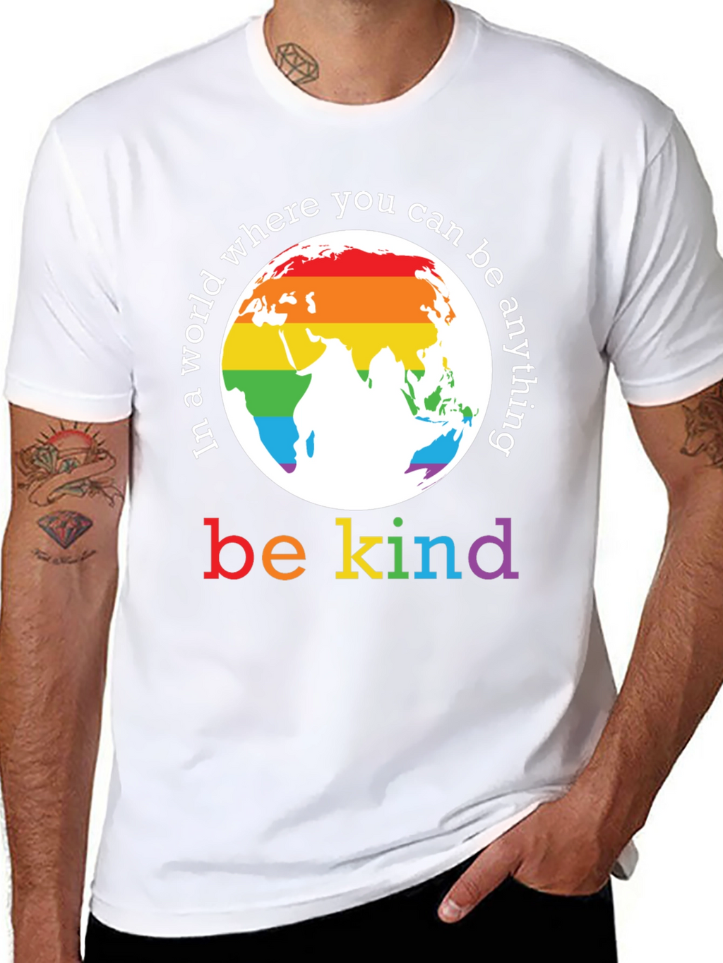 Be Kind Rainbow World T-Shirt