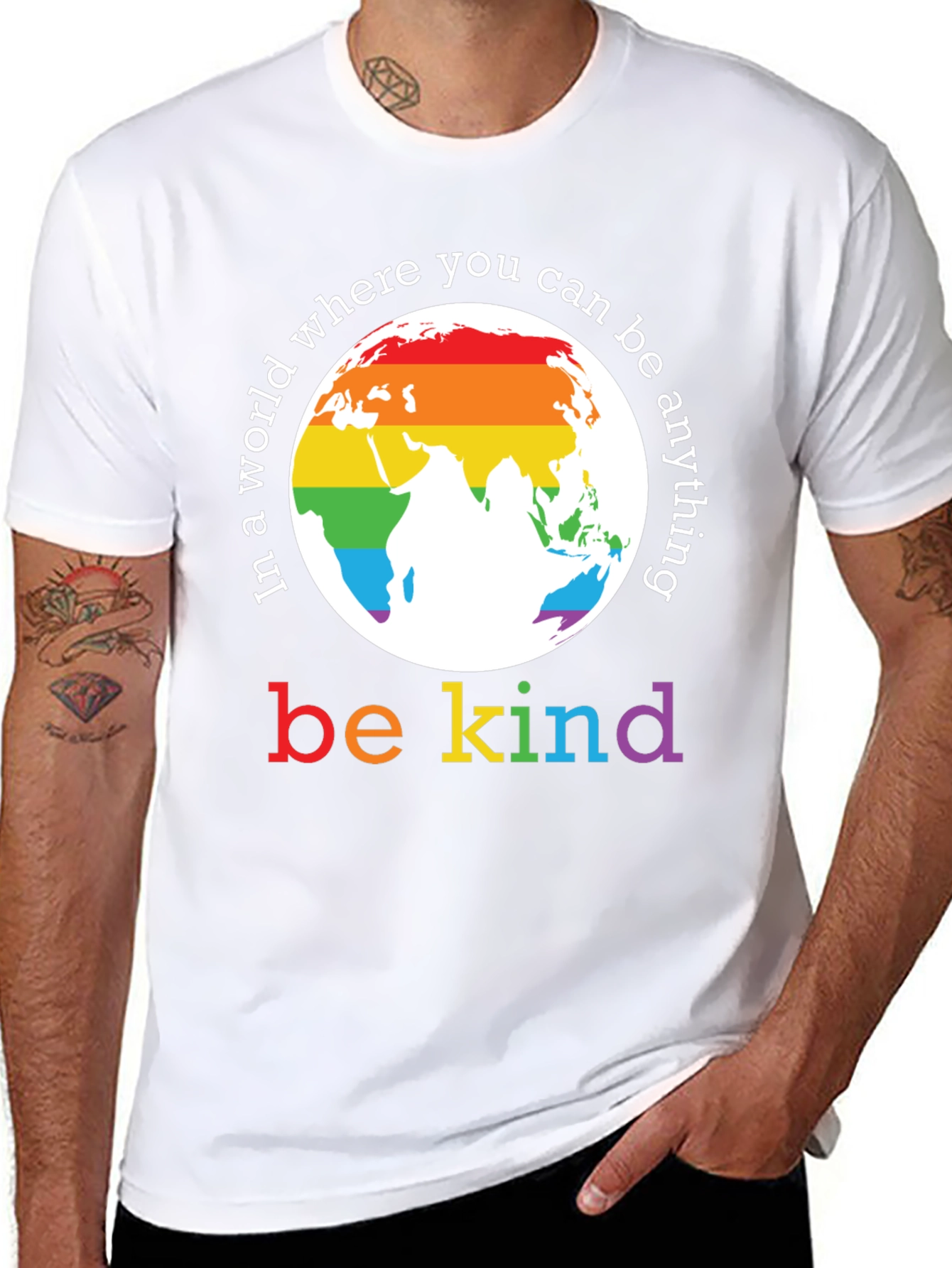 Be Kind Rainbow World T-Shirt