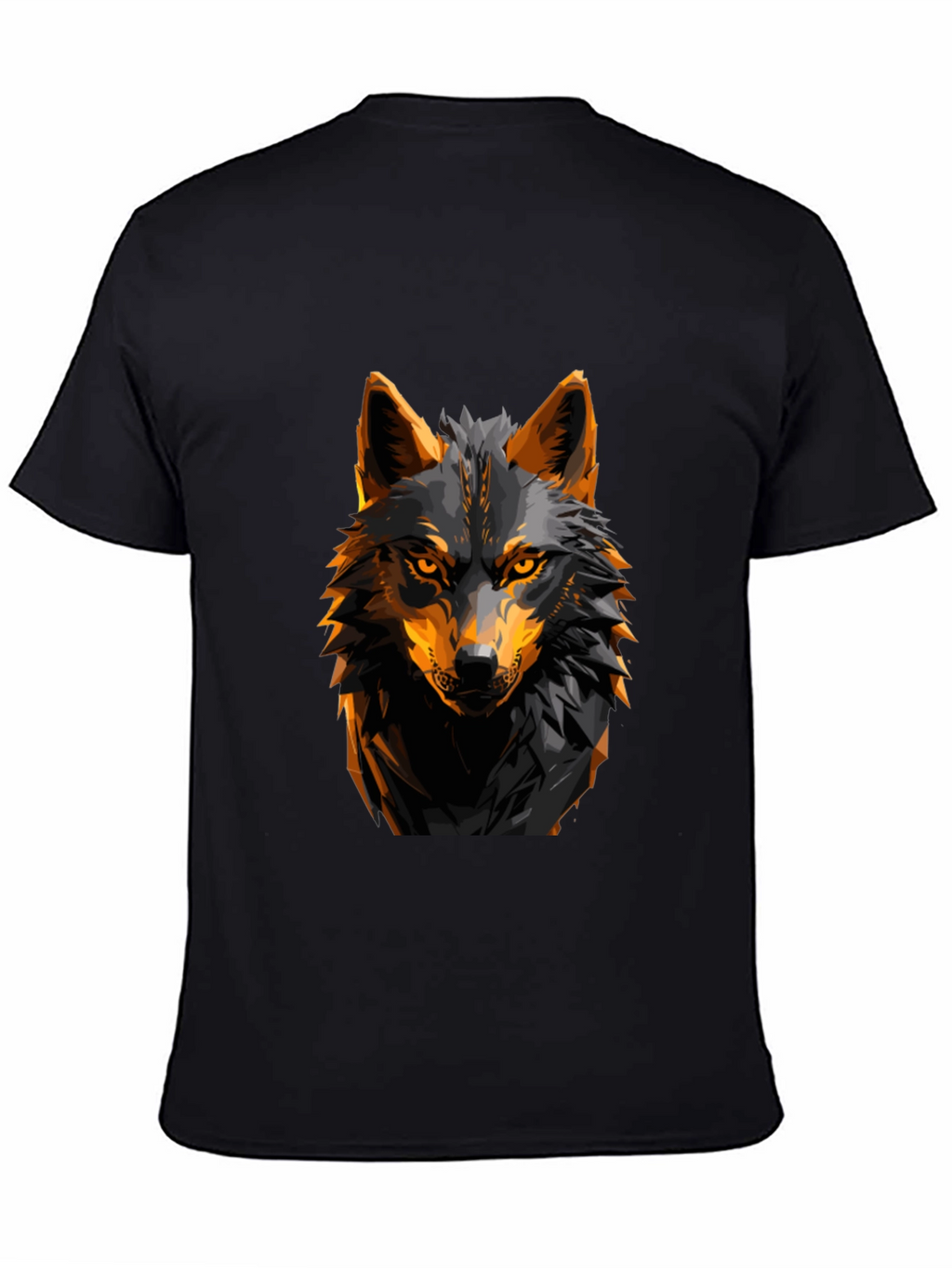 Bold Wolf Graphic Tee - Premium Black T-Shirt